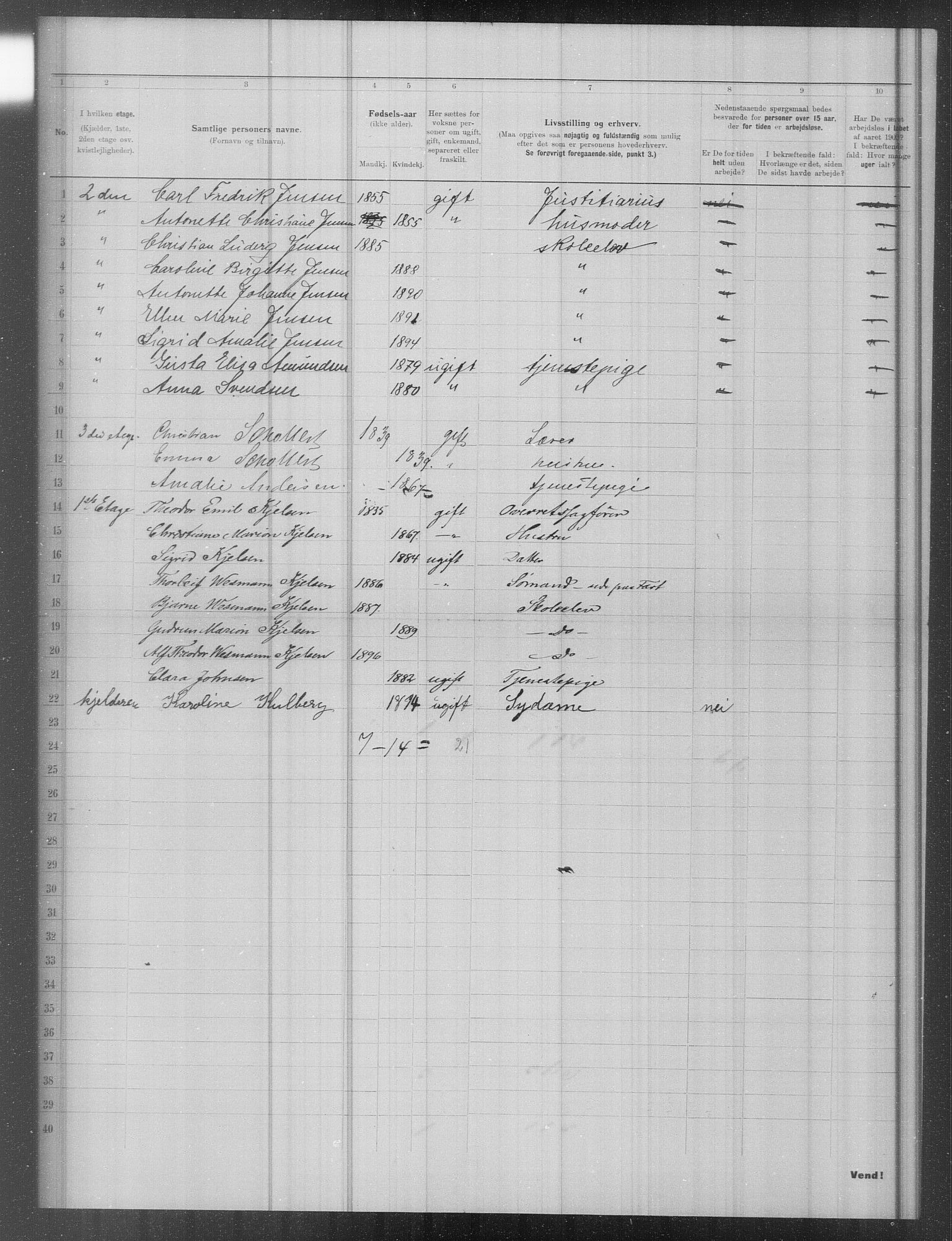 OBA, Municipal Census 1902 for Kristiania, 1902, p. 17912