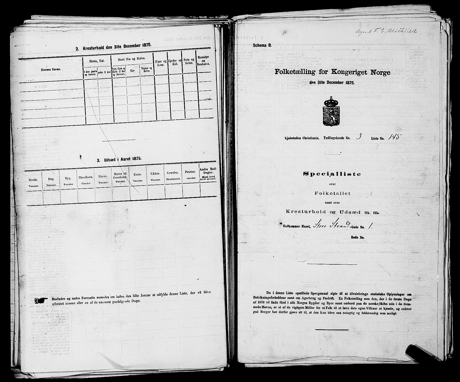 RA, 1875 census for 0301 Kristiania, 1875, p. 460