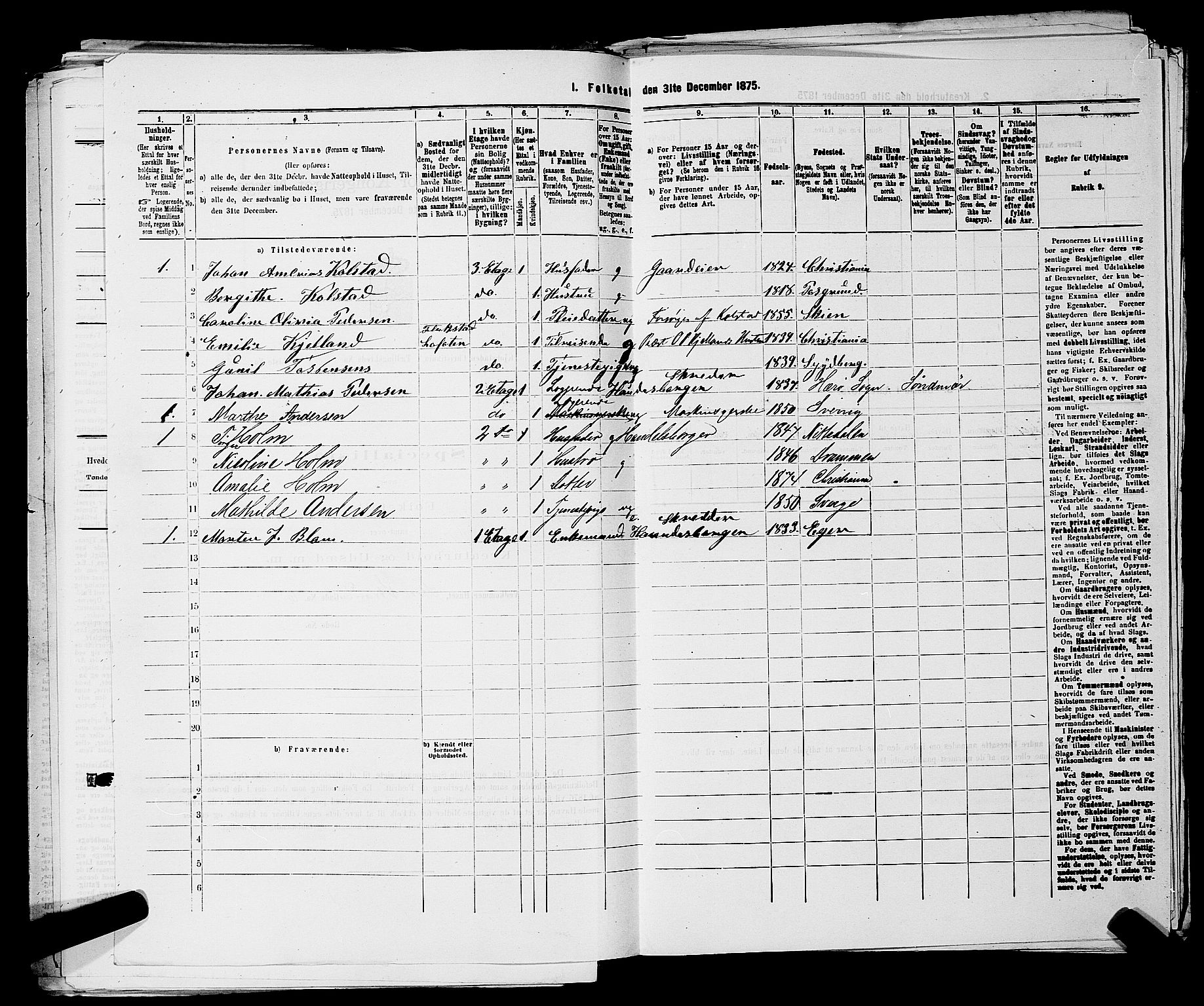 RA, 1875 census for 0301 Kristiania, 1875, p. 473