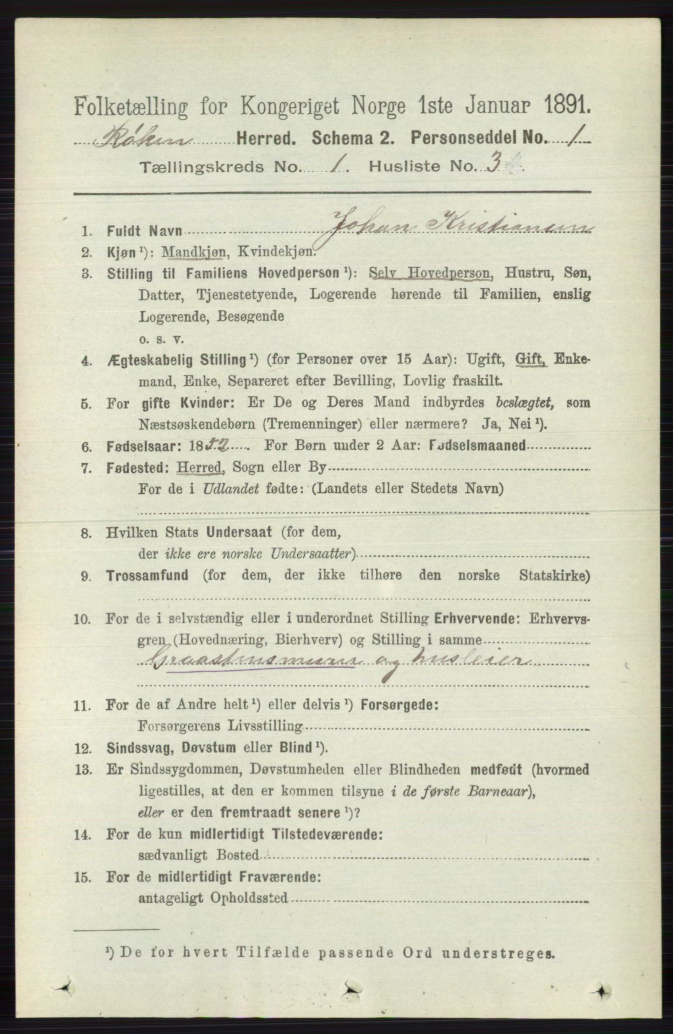 RA, 1891 census for 0627 Røyken, 1891, p. 102