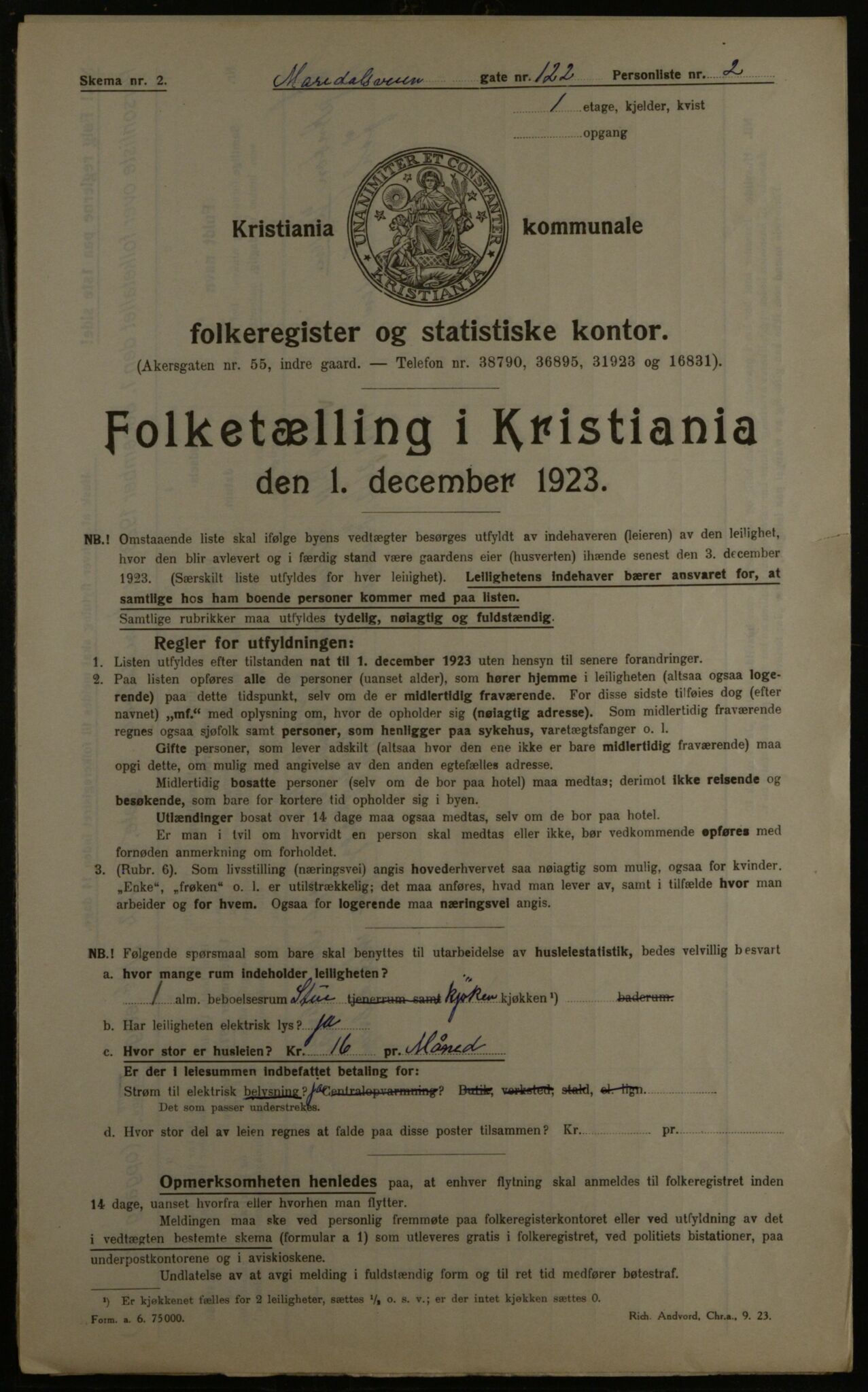 OBA, Municipal Census 1923 for Kristiania, 1923, p. 68839