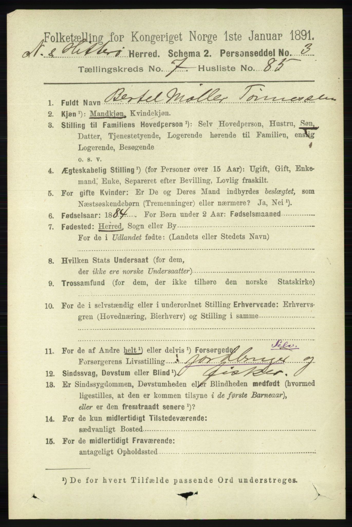 RA, 1891 census for 1043 Hidra og Nes, 1891, p. 3230