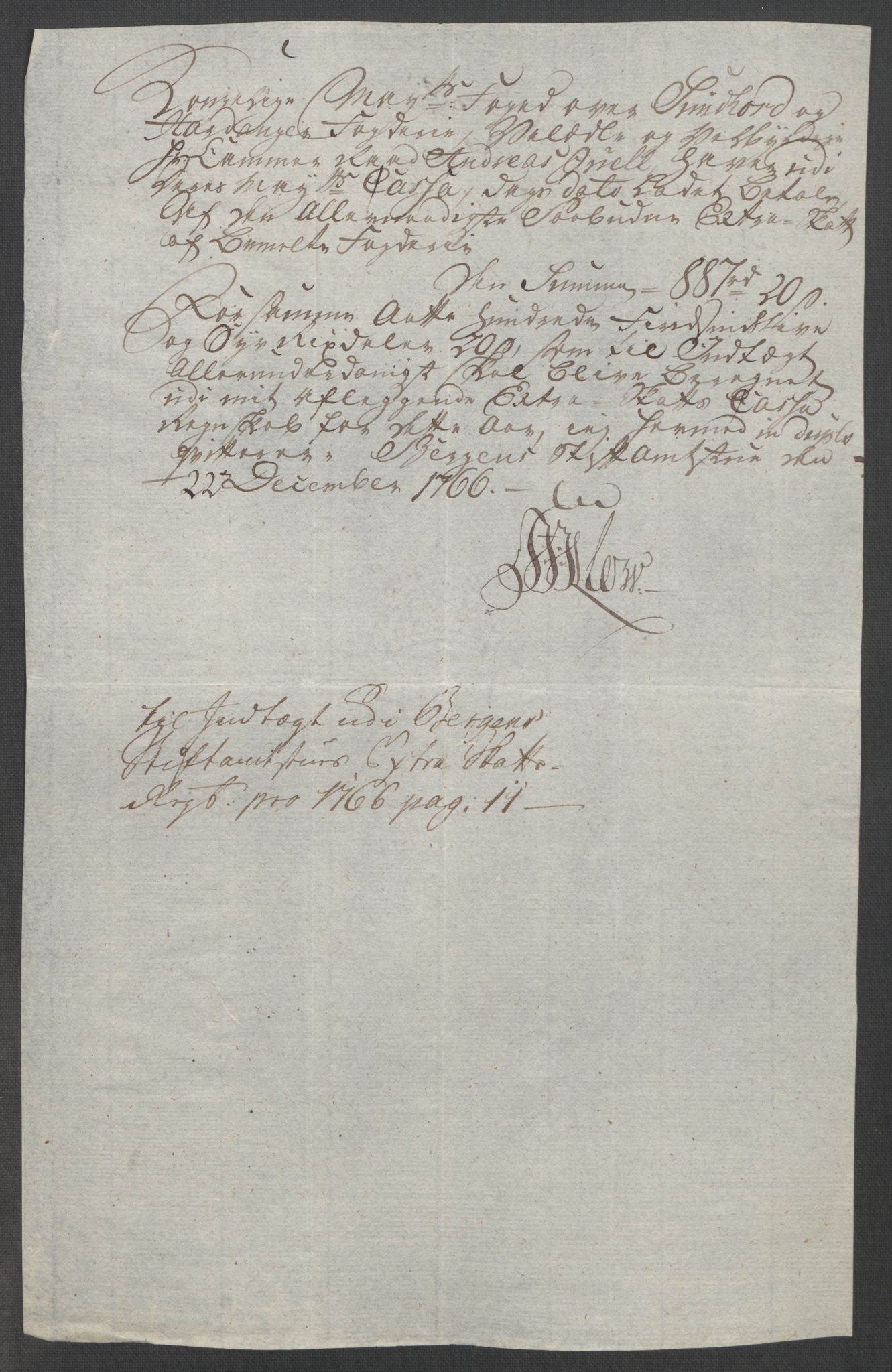 Rentekammeret inntil 1814, Reviderte regnskaper, Fogderegnskap, RA/EA-4092/R48/L3136: Ekstraskatten Sunnhordland og Hardanger, 1762-1772, p. 99