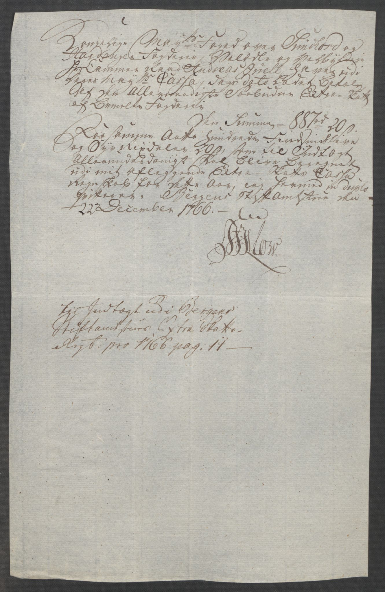 Rentekammeret inntil 1814, Reviderte regnskaper, Fogderegnskap, AV/RA-EA-4092/R48/L3136: Ekstraskatten Sunnhordland og Hardanger, 1762-1772, p. 99