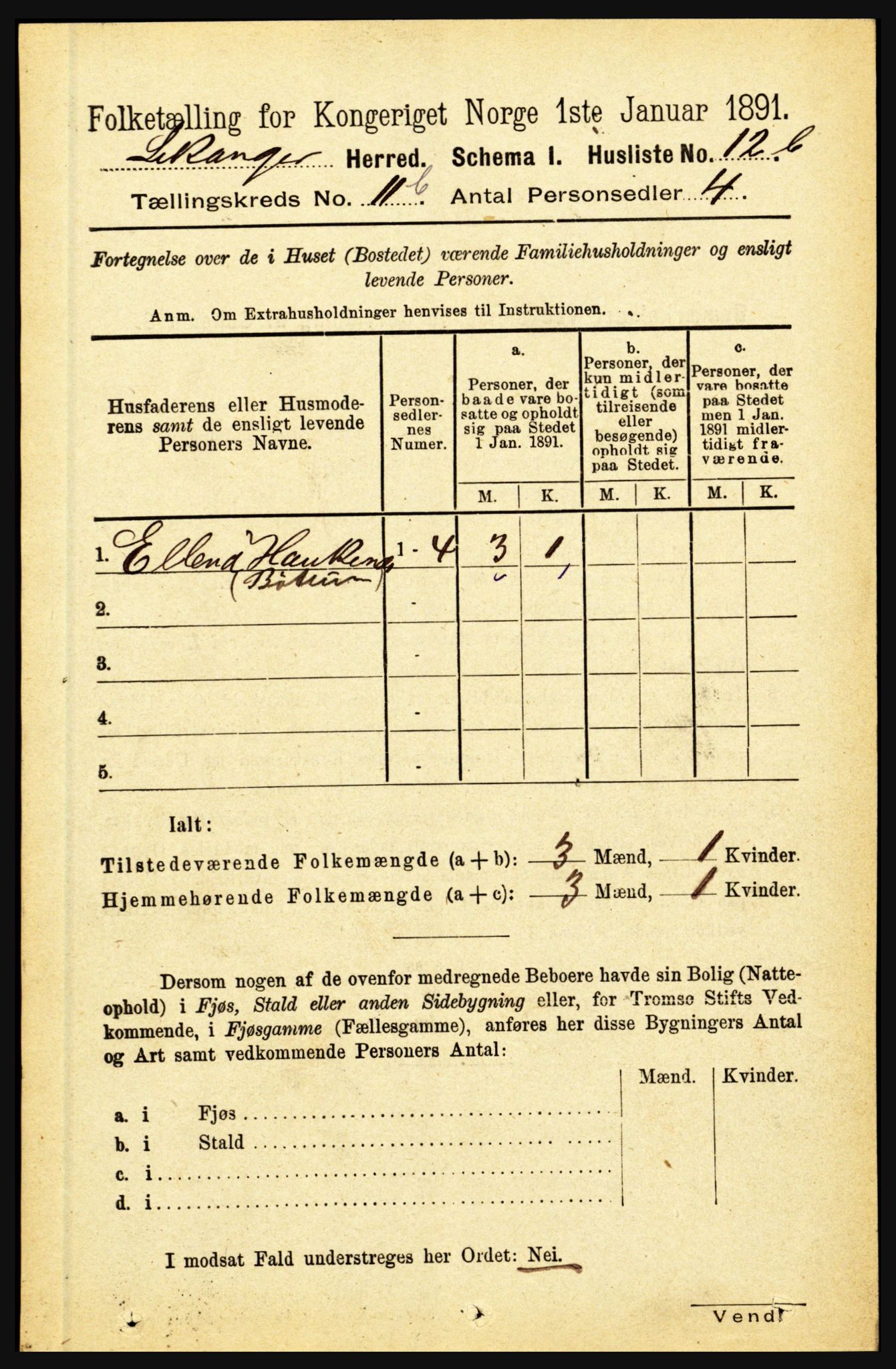 RA, 1891 census for 1419 Leikanger, 1891, p. 2156