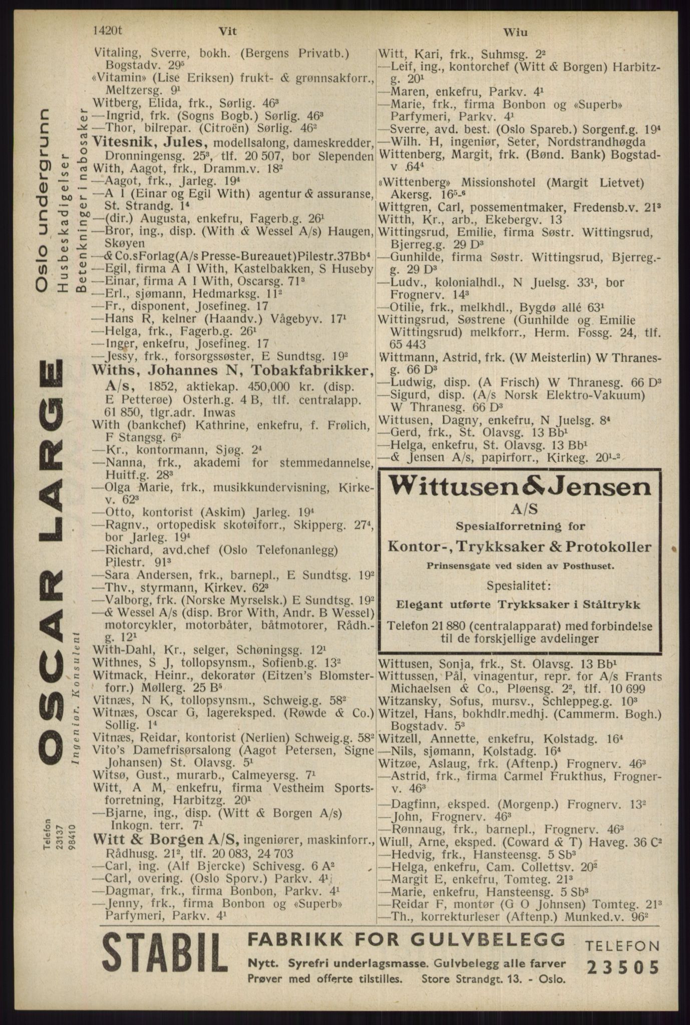 Kristiania/Oslo adressebok, PUBL/-, 1934, p. 1420