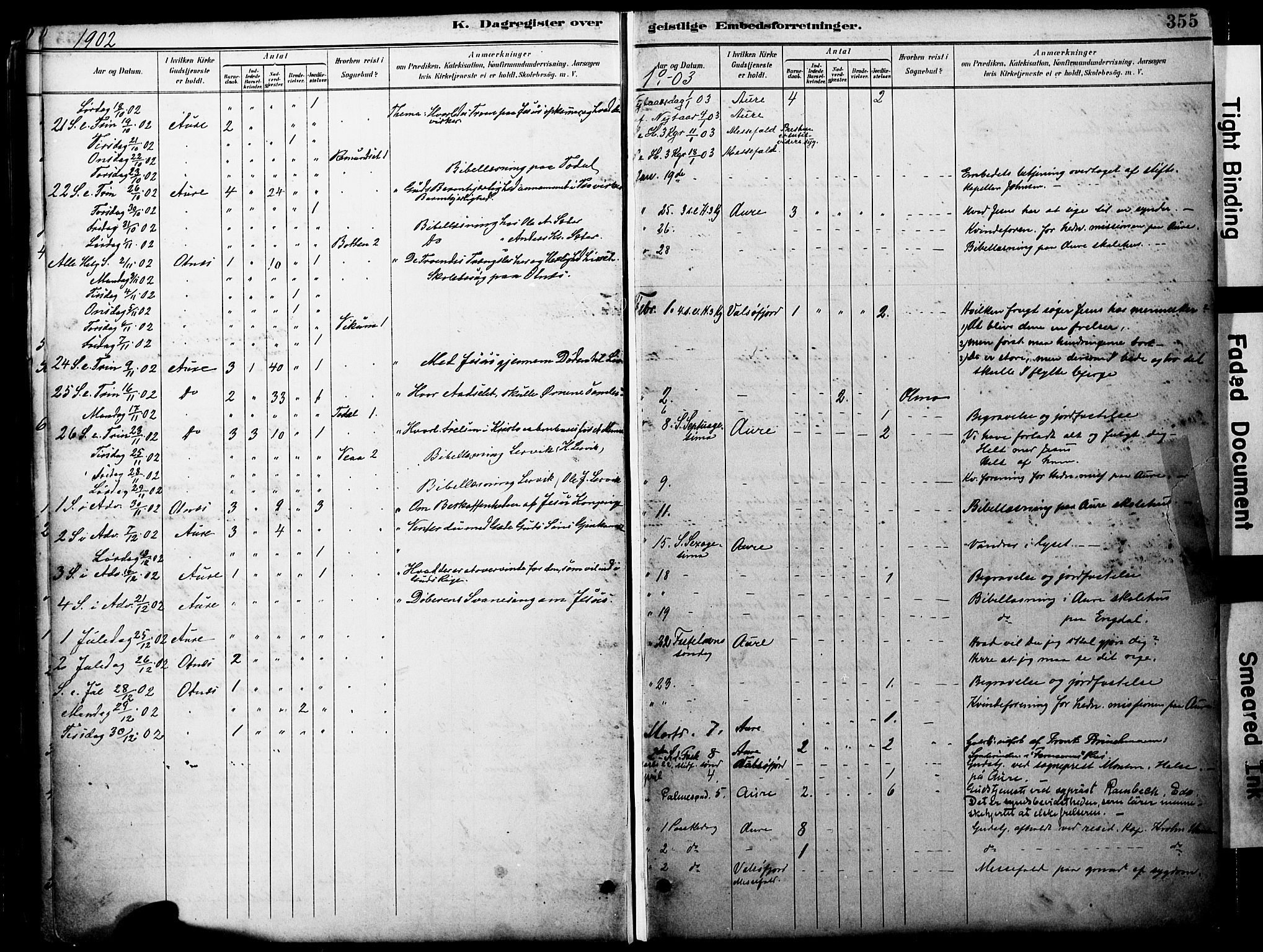 Ministerialprotokoller, klokkerbøker og fødselsregistre - Møre og Romsdal, AV/SAT-A-1454/578/L0907: Parish register (official) no. 578A06, 1887-1904, p. 355