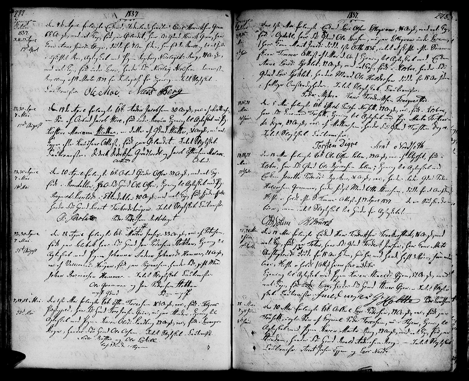 Ministerialprotokoller, klokkerbøker og fødselsregistre - Sør-Trøndelag, SAT/A-1456/604/L0181: Parish register (official) no. 604A02, 1798-1817, p. 277-278