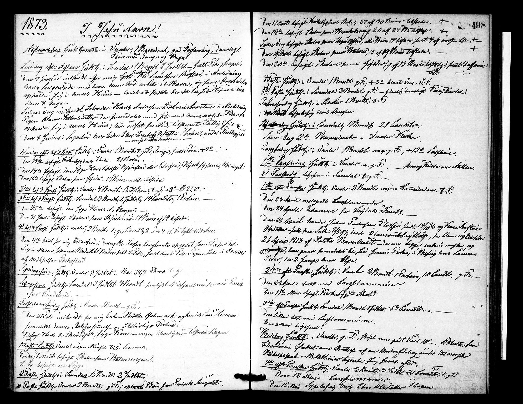 Våler prestekontor Kirkebøker, AV/SAO-A-11083/F/Fa/L0009: Parish register (official) no. I 9, 1873-1877, p. 498