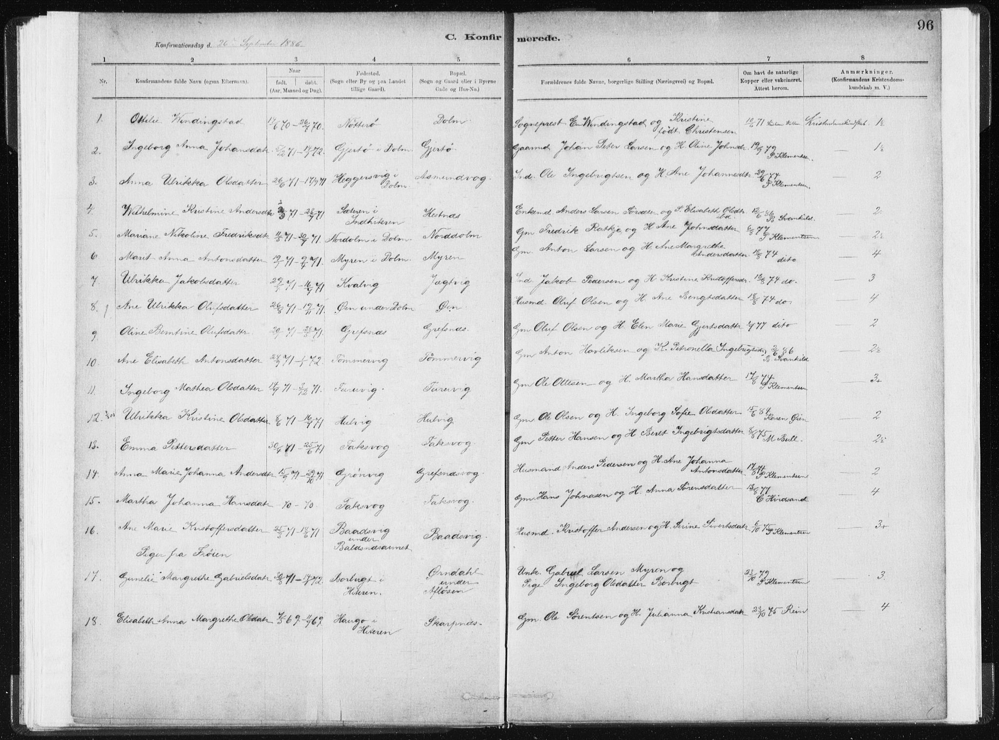 Ministerialprotokoller, klokkerbøker og fødselsregistre - Sør-Trøndelag, SAT/A-1456/634/L0533: Parish register (official) no. 634A09, 1882-1901, p. 96