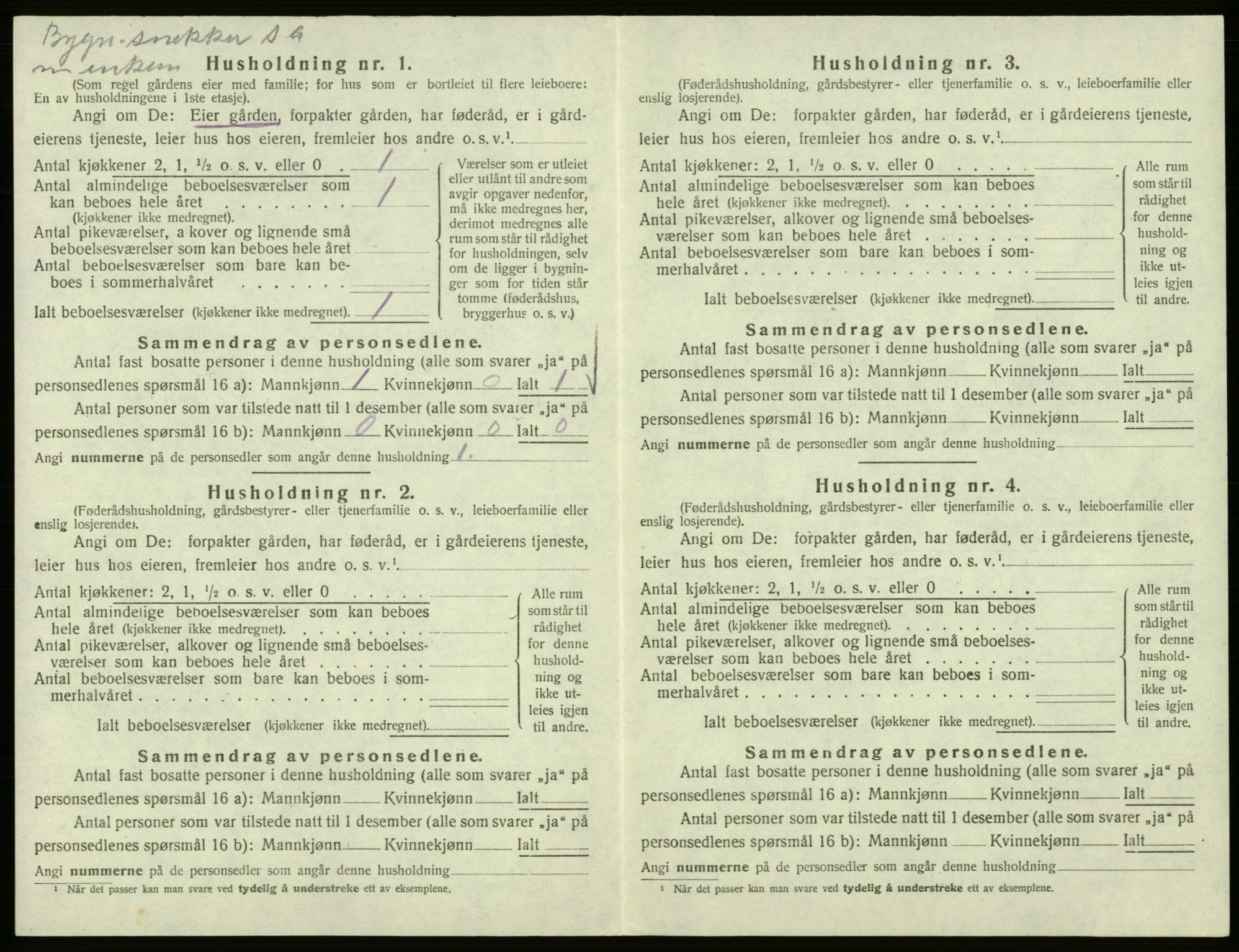 SAB, 1920 census for Hålandsdal, 1920, p. 93