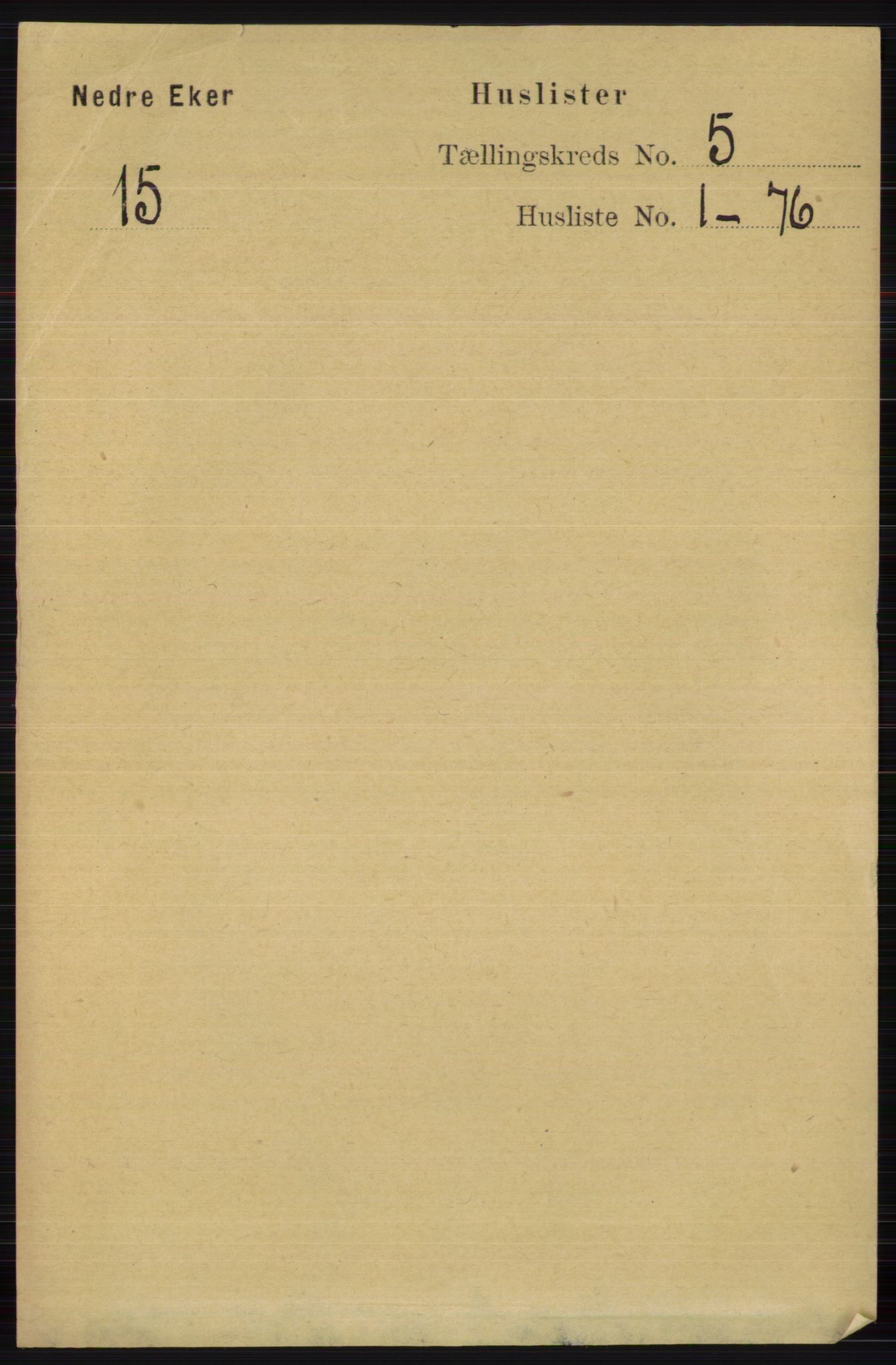 RA, 1891 census for 0625 Nedre Eiker, 1891, p. 2254