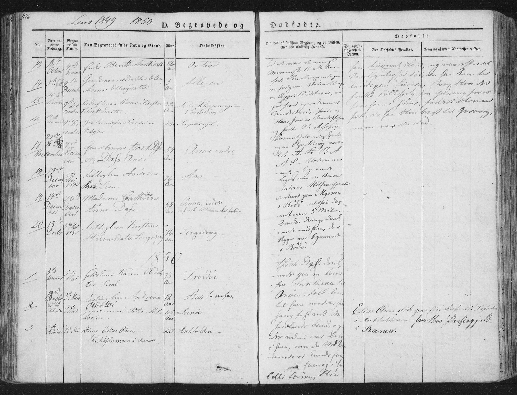 Ministerialprotokoller, klokkerbøker og fødselsregistre - Nordland, AV/SAT-A-1459/839/L0566: Parish register (official) no. 839A03, 1825-1862, p. 476