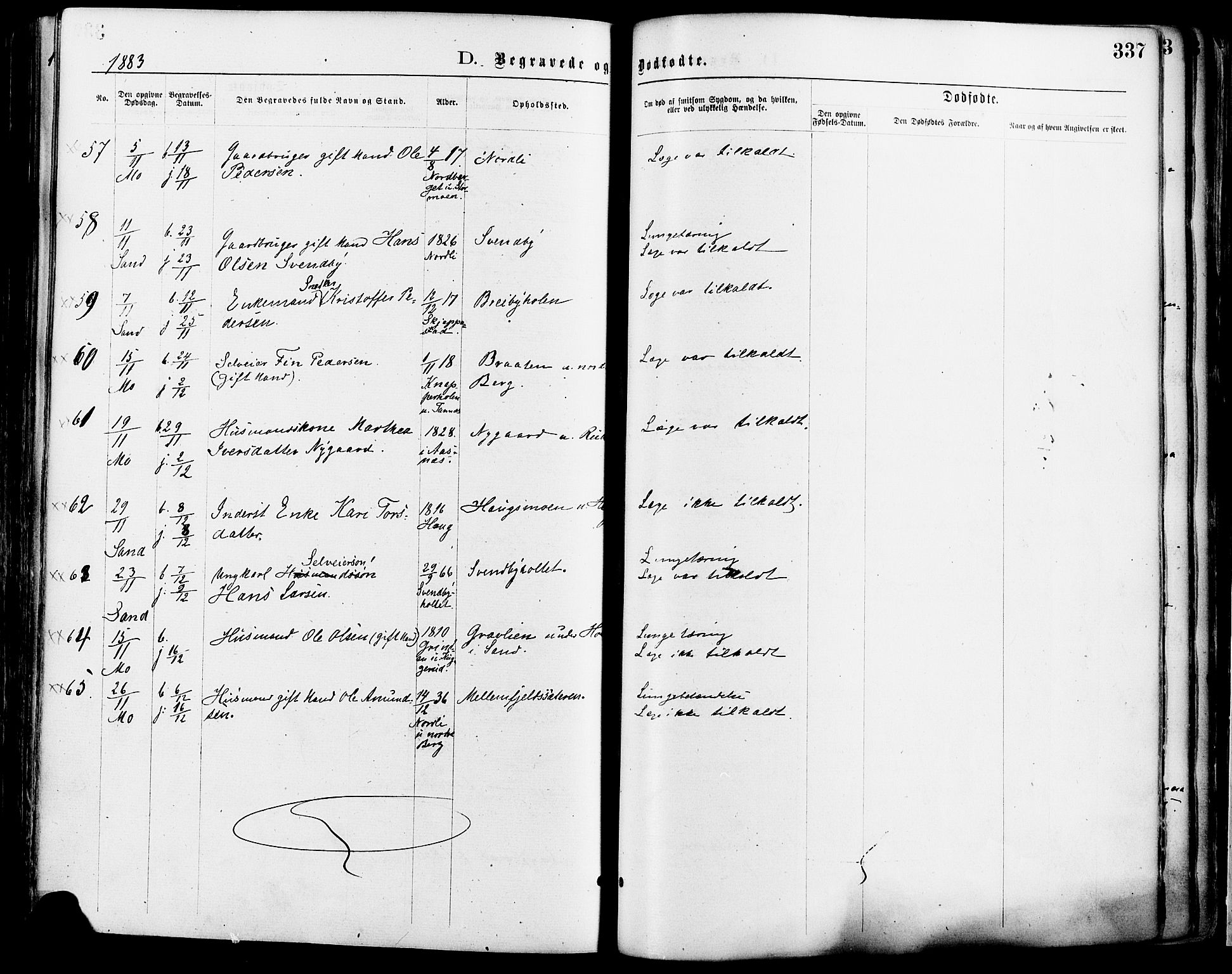 Nord-Odal prestekontor, SAH/PREST-032/H/Ha/Haa/L0005: Parish register (official) no. 5, 1874-1885, p. 337