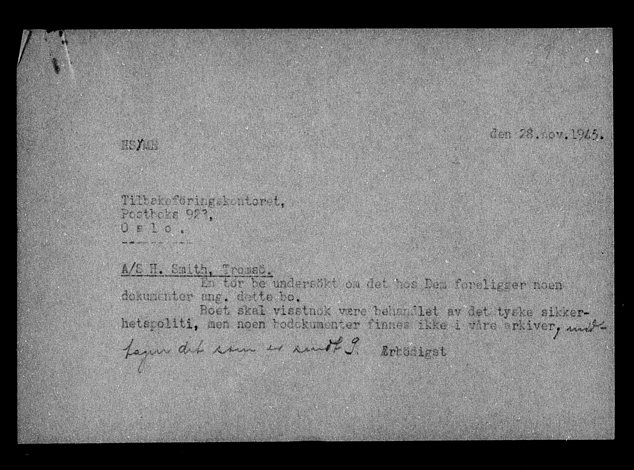 Justisdepartementet, Tilbakeføringskontoret for inndratte formuer, AV/RA-S-1564/H/Hc/Hcb/L0916: --, 1945-1947, p. 413