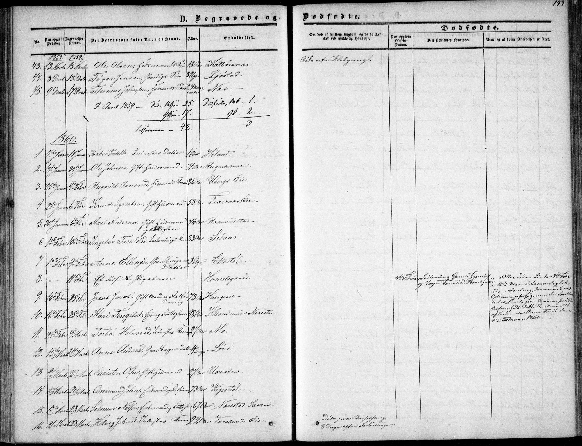 Gjerstad sokneprestkontor, AV/SAK-1111-0014/F/Fa/Fab/L0003: Parish register (official) no. A 3, 1853-1878, p. 193