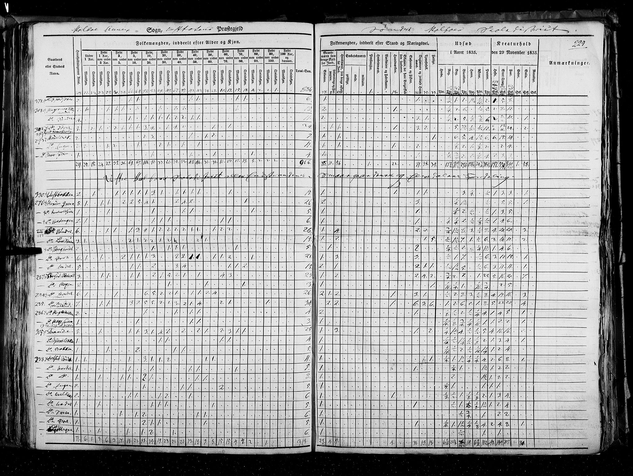 RA, Census 1835, vol. 3: Hedemarken amt og Kristians amt, 1835, p. 229