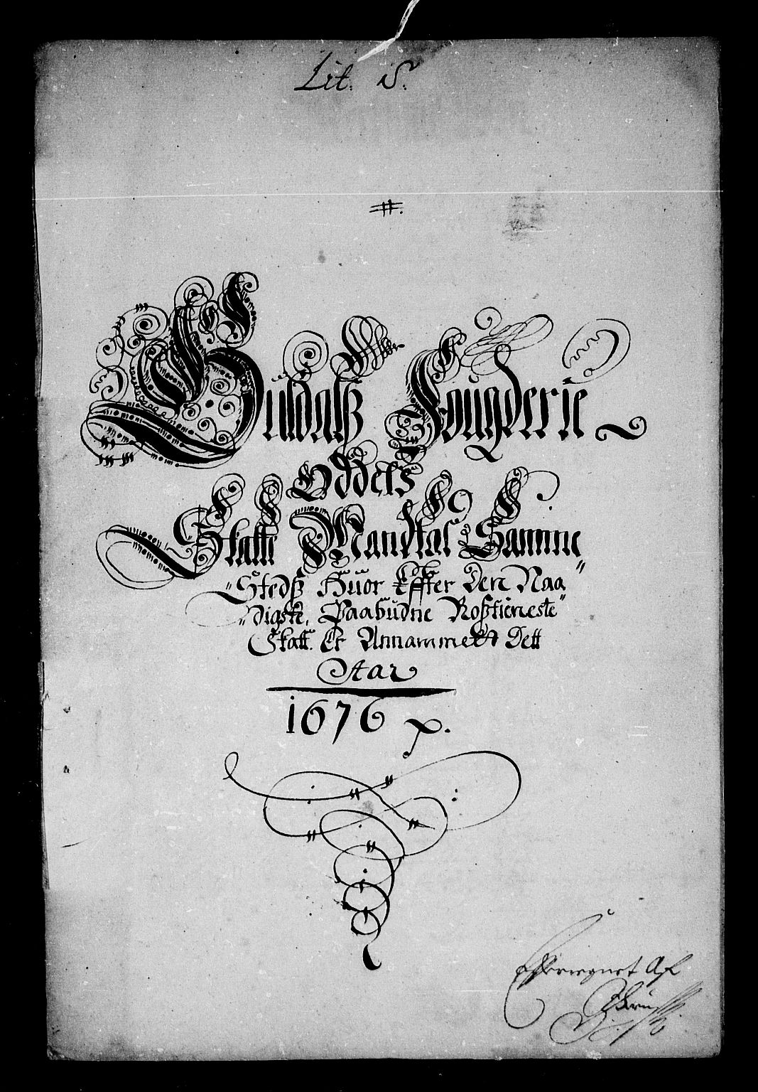 Rentekammeret inntil 1814, Reviderte regnskaper, Stiftamtstueregnskaper, Trondheim stiftamt og Nordland amt, AV/RA-EA-6044/R/Rd/L0043: Trondheim stiftamt, 1676