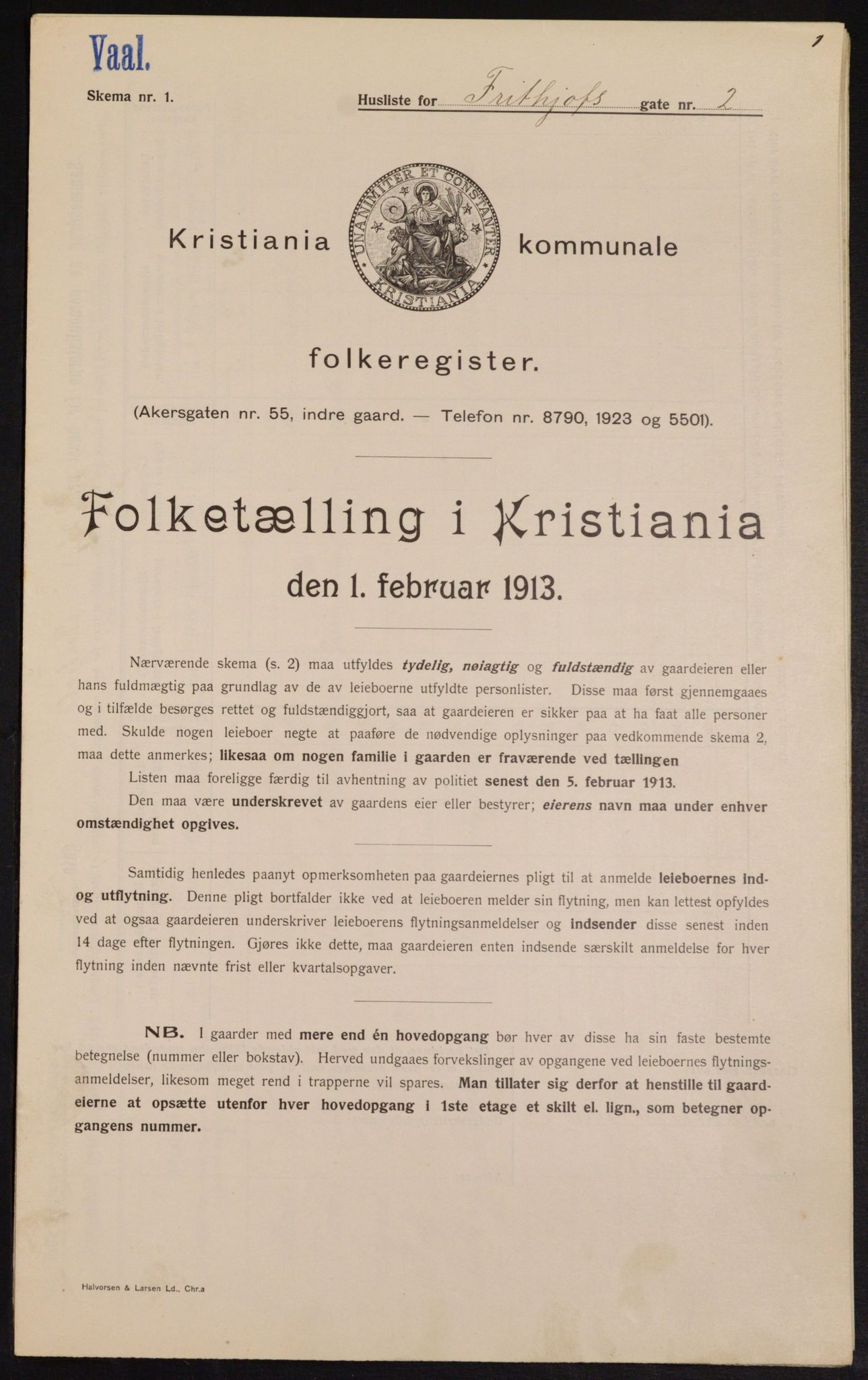 OBA, Municipal Census 1913 for Kristiania, 1913, p. 26986