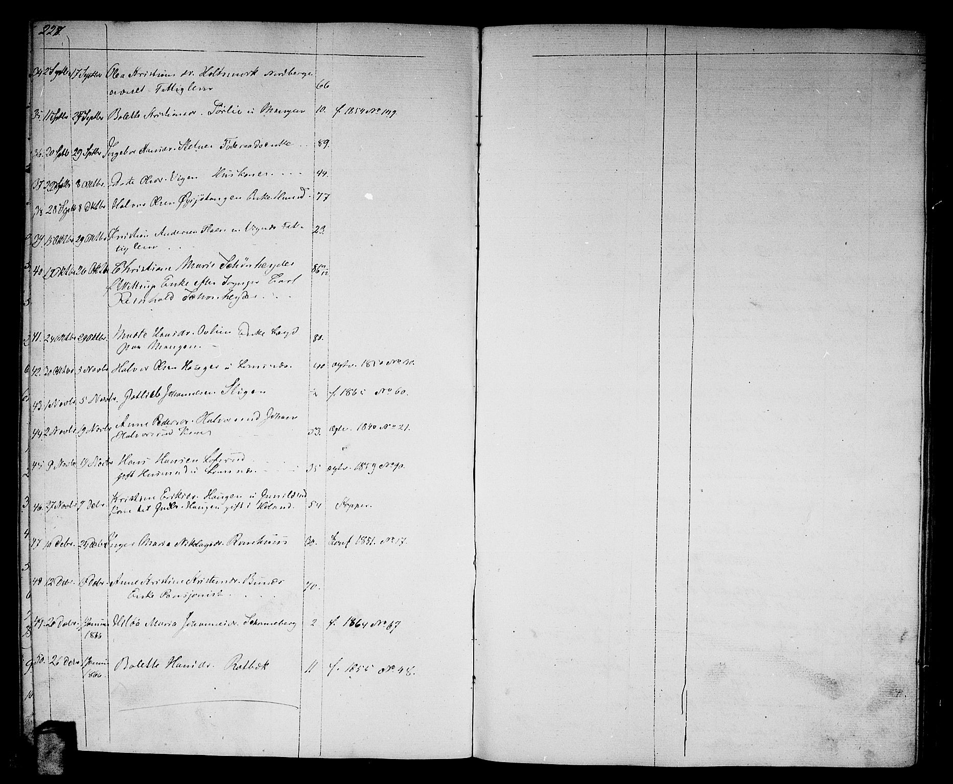 Aurskog prestekontor Kirkebøker, SAO/A-10304a/G/Ga/L0003: Parish register (copy) no. I 3, 1858-1883, p. 228