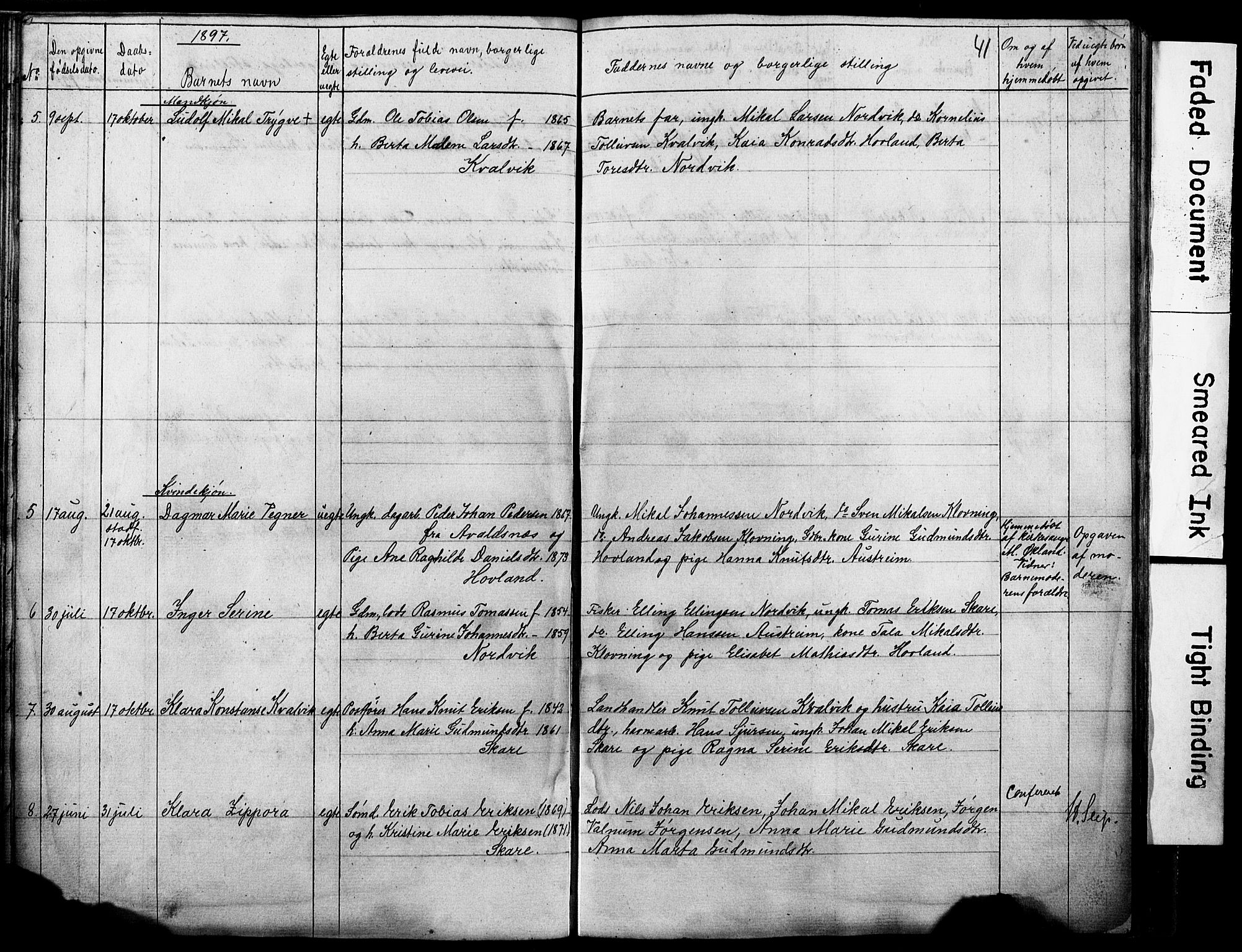 Torvastad sokneprestkontor, AV/SAST-A -101857/H/Ha/Hab/L0005: Parish register (copy) no. B 5, 1857-1908, p. 41