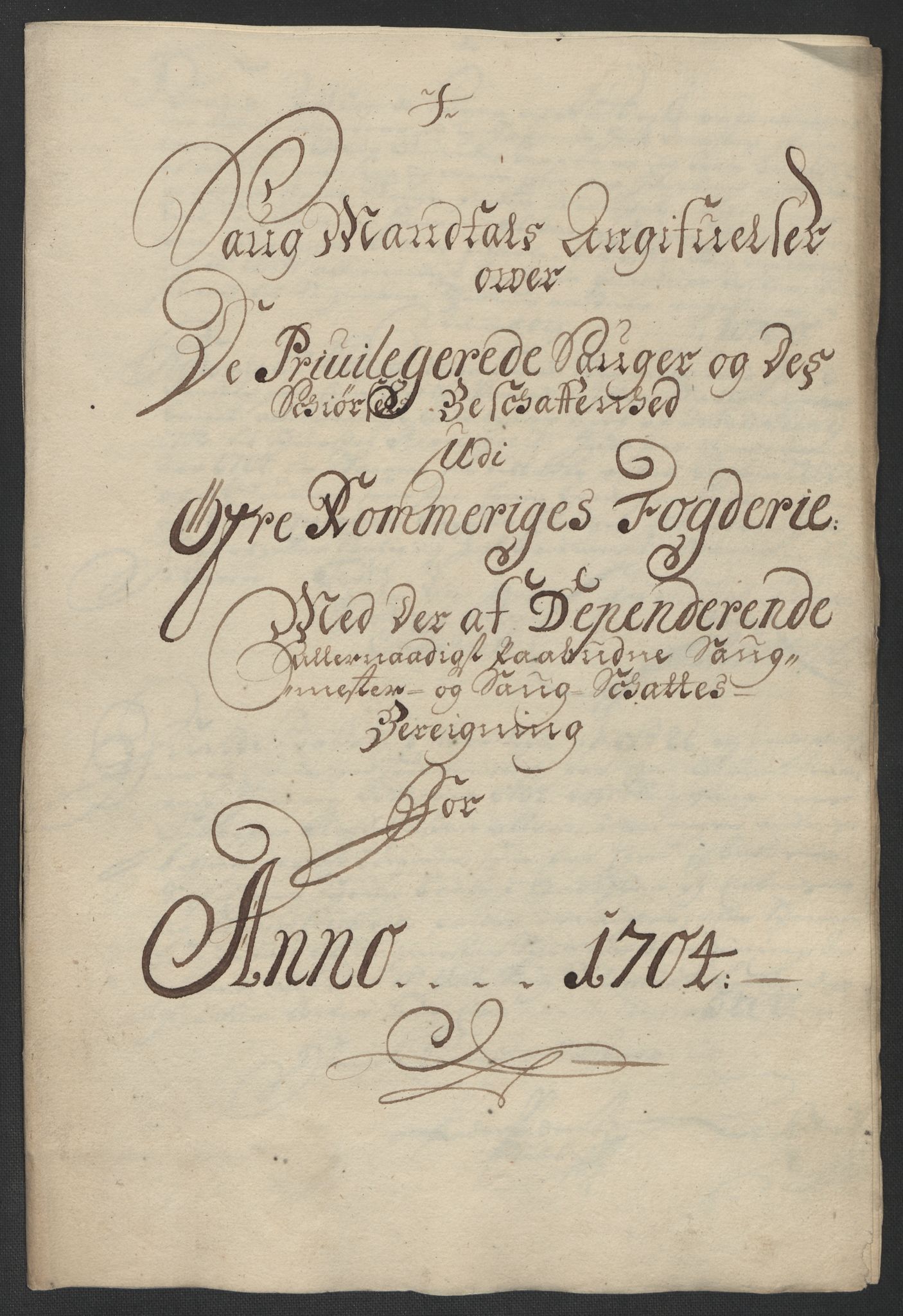 Rentekammeret inntil 1814, Reviderte regnskaper, Fogderegnskap, RA/EA-4092/R12/L0717: Fogderegnskap Øvre Romerike, 1704-1705, p. 204