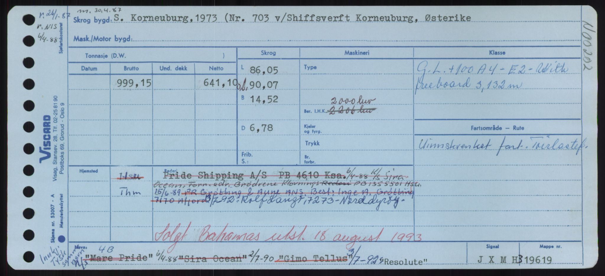 Sjøfartsdirektoratet med forløpere, Skipsmålingen, RA/S-1627/H/Hd/L0030: Fartøy, Q-Riv, p. 457