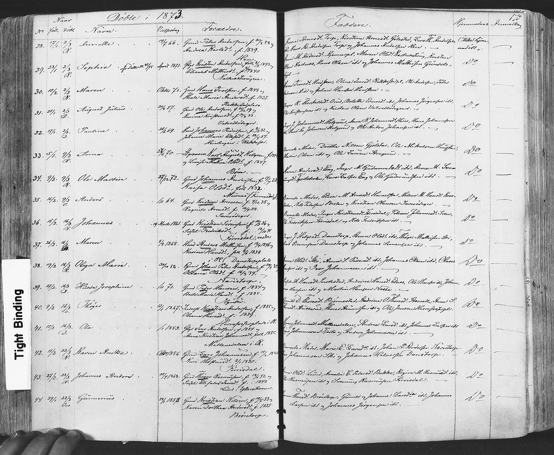 Rakkestad prestekontor Kirkebøker, AV/SAO-A-2008/F/Fa/L0011: Parish register (official) no. I 11, 1862-1877, p. 170