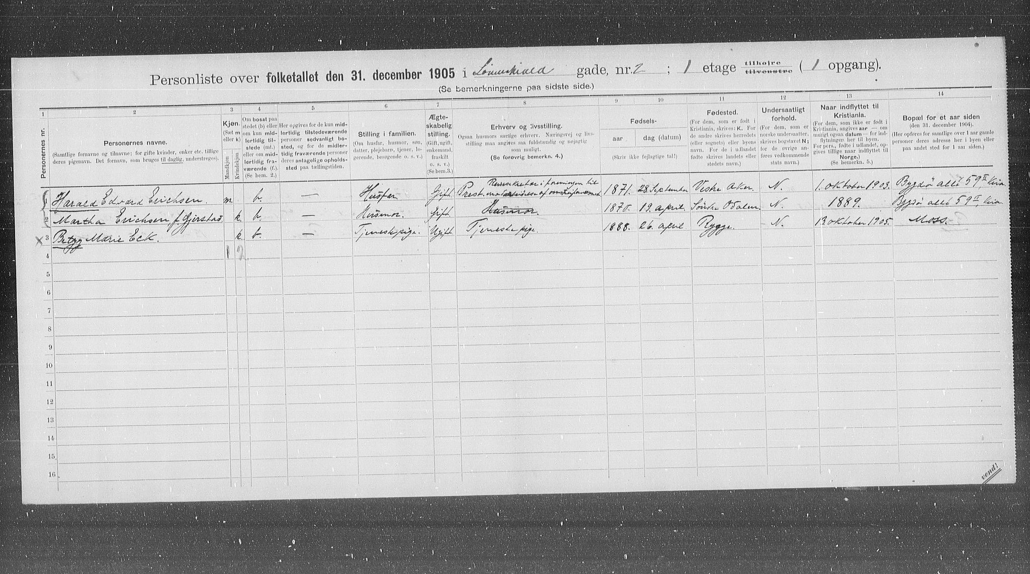 OBA, Municipal Census 1905 for Kristiania, 1905, p. 30938