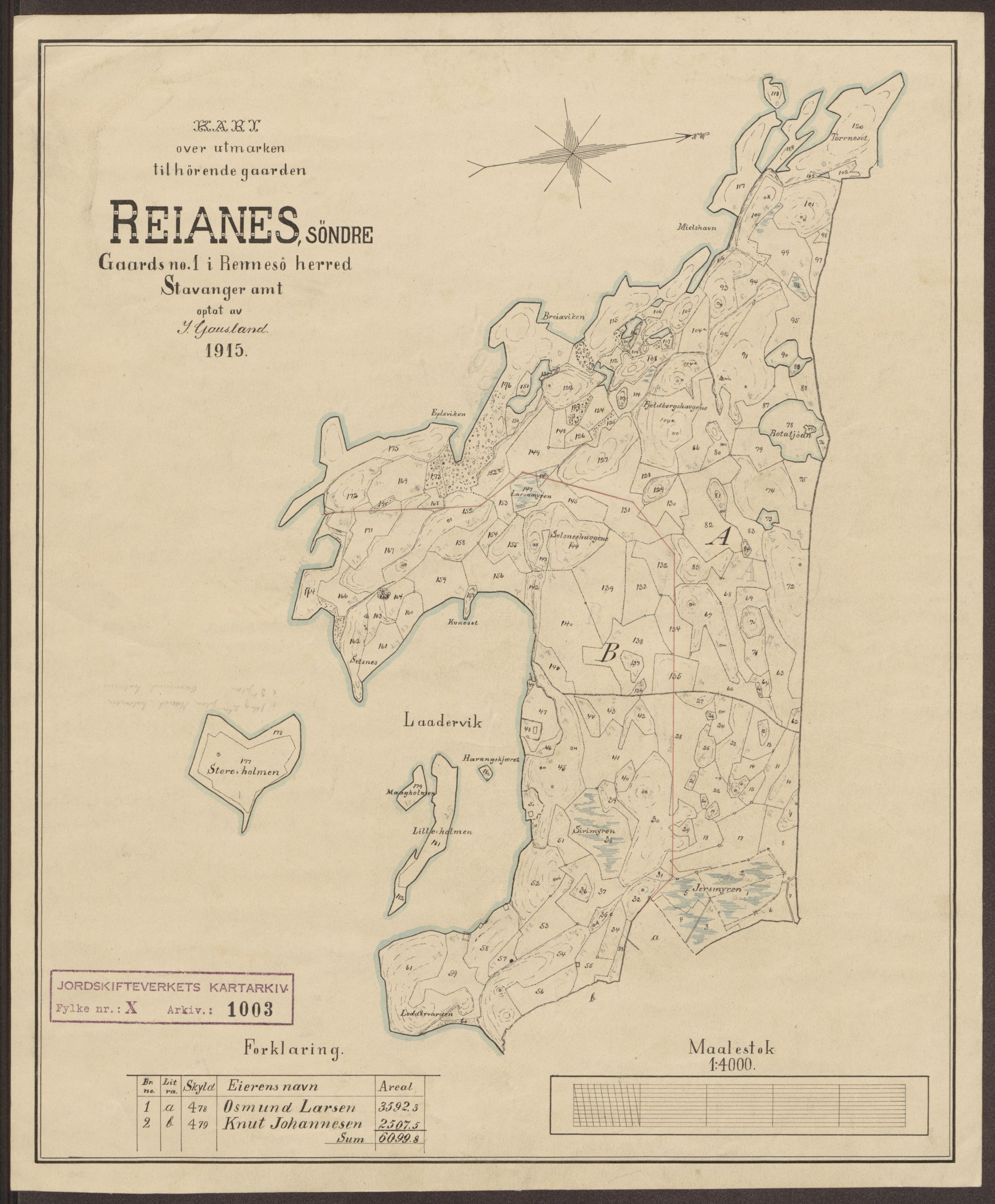 Jordskifteverkets kartarkiv, RA/S-3929/T, 1859-1988, p. 1148