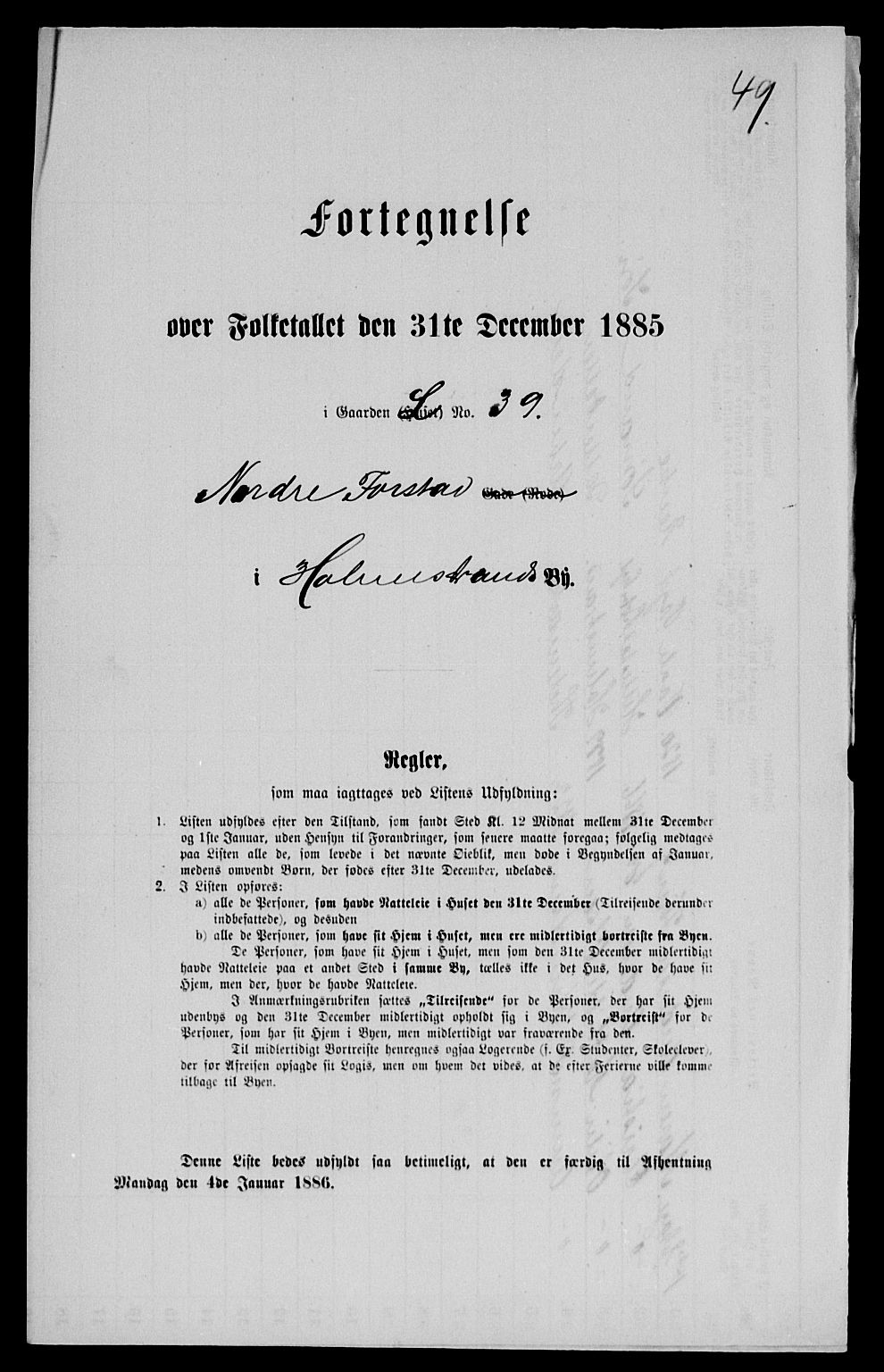 SAKO, 1885 census for 0702 Holmestrand, 1885, p. 82