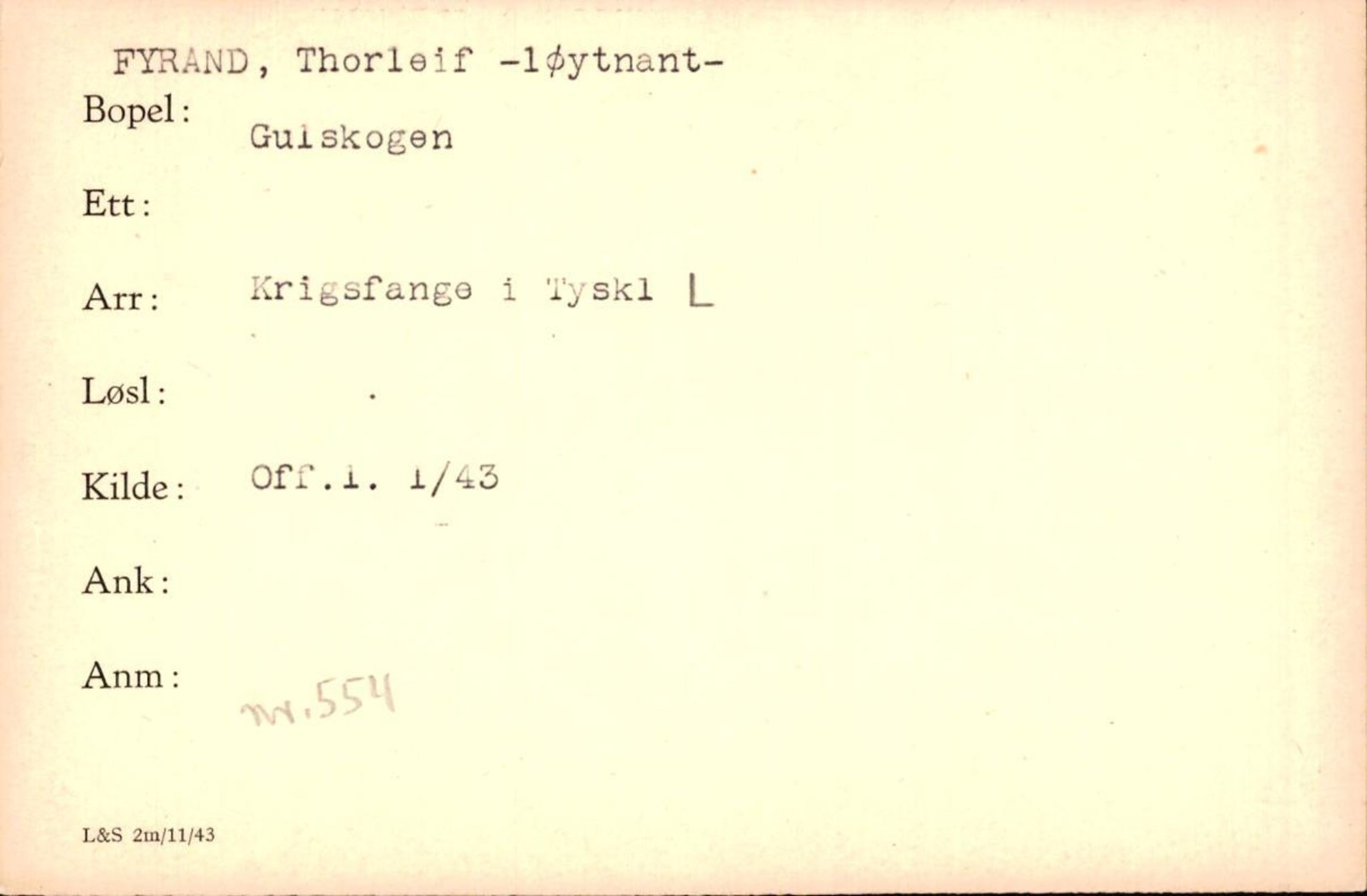 Forsvaret, Forsvarets krigshistoriske avdeling, AV/RA-RAFA-2017/Y/Yf/L0200: II-C-11-2102  -  Norske krigsfanger i Tyskland, 1940-1945, p. 291