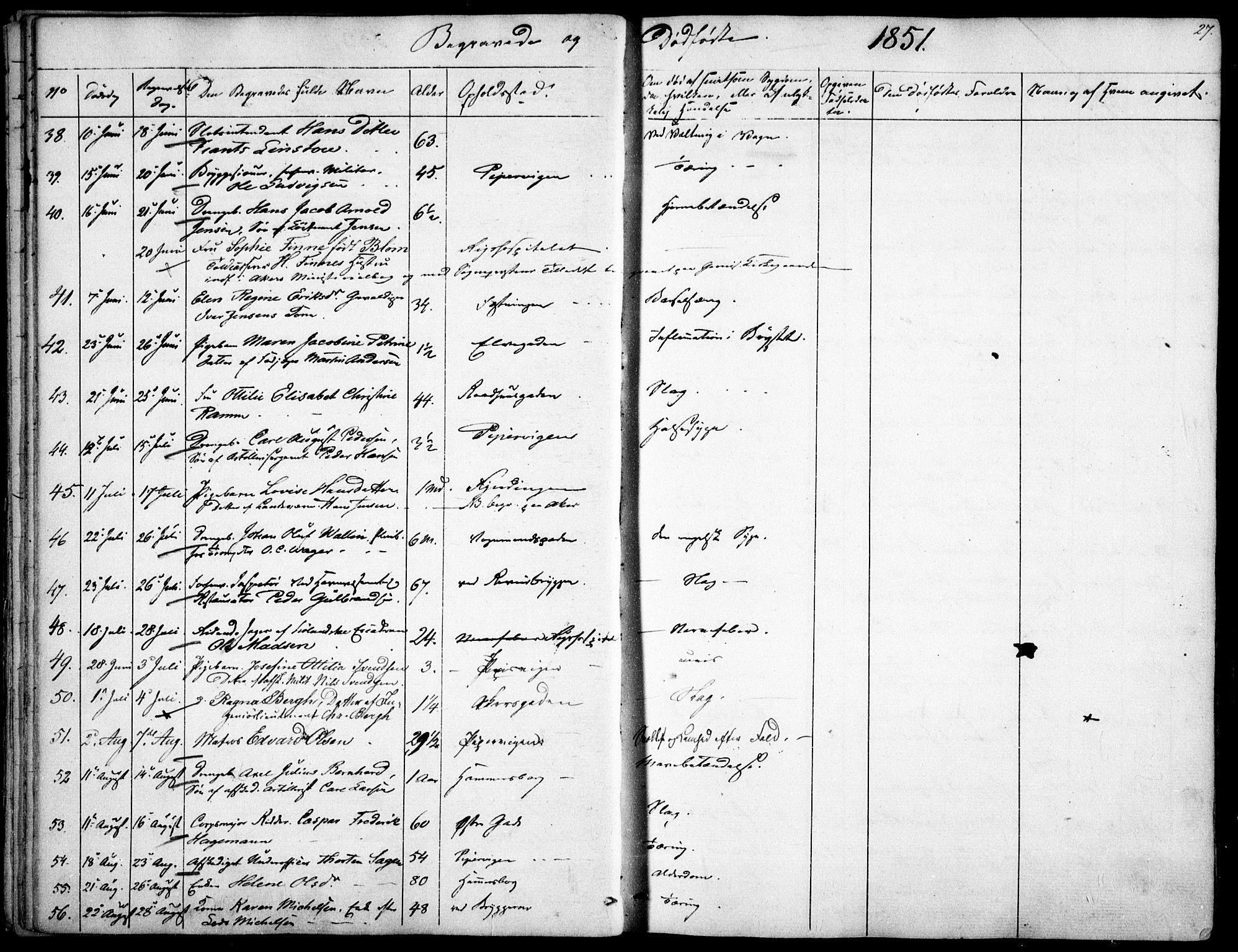 Garnisonsmenigheten Kirkebøker, SAO/A-10846/F/Fa/L0009: Parish register (official) no. 9, 1842-1859, p. 27