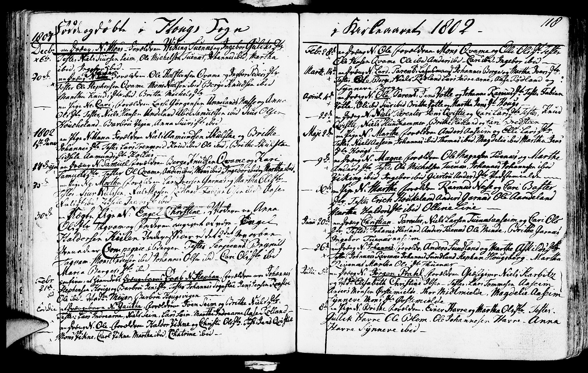 Haus sokneprestembete, AV/SAB-A-75601/H/Haa: Parish register (official) no. A 11, 1796-1816, p. 118