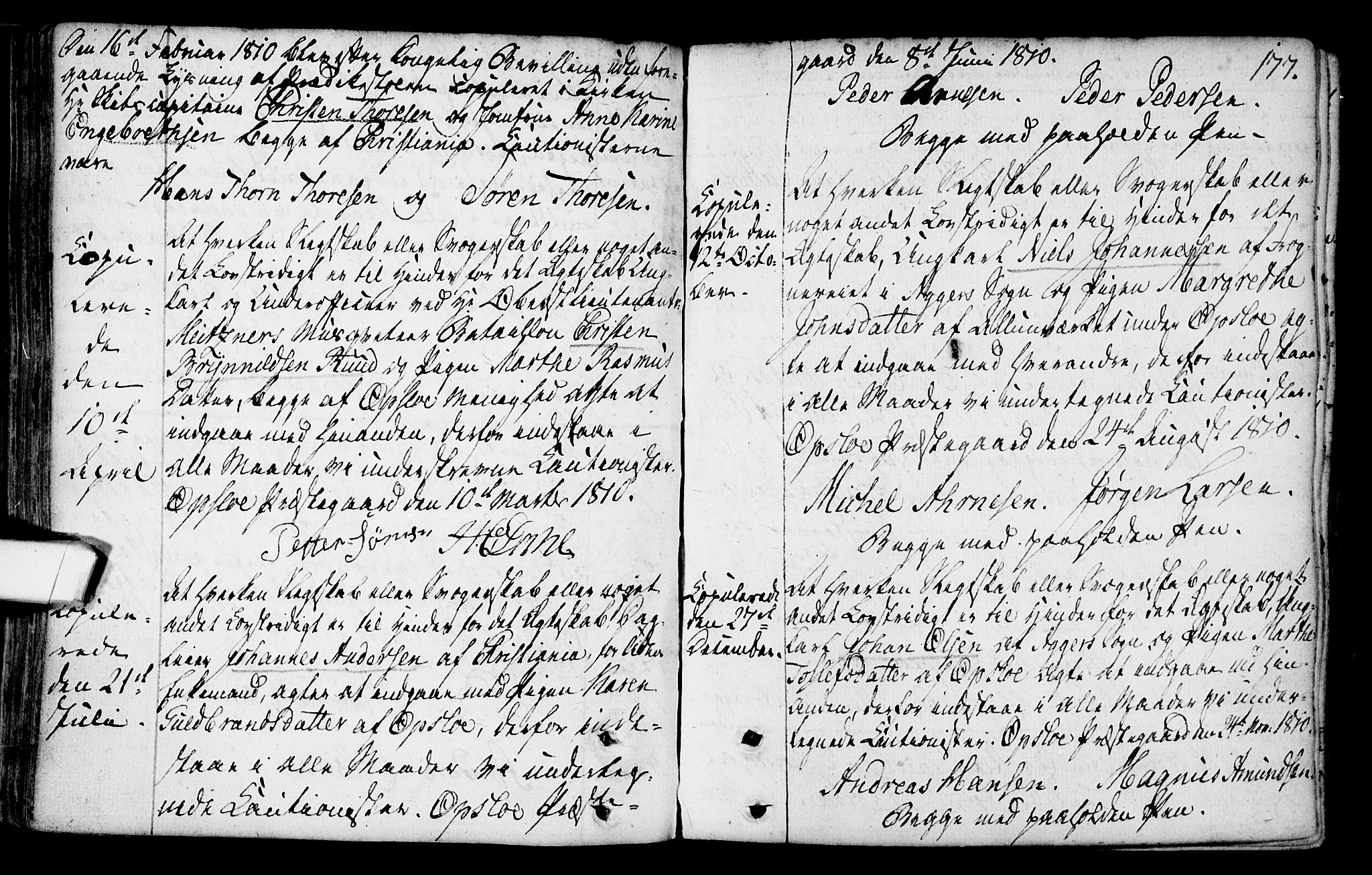 Gamlebyen prestekontor Kirkebøker, SAO/A-10884/F/Fa/L0001: Parish register (official) no. 1, 1734-1818, p. 177