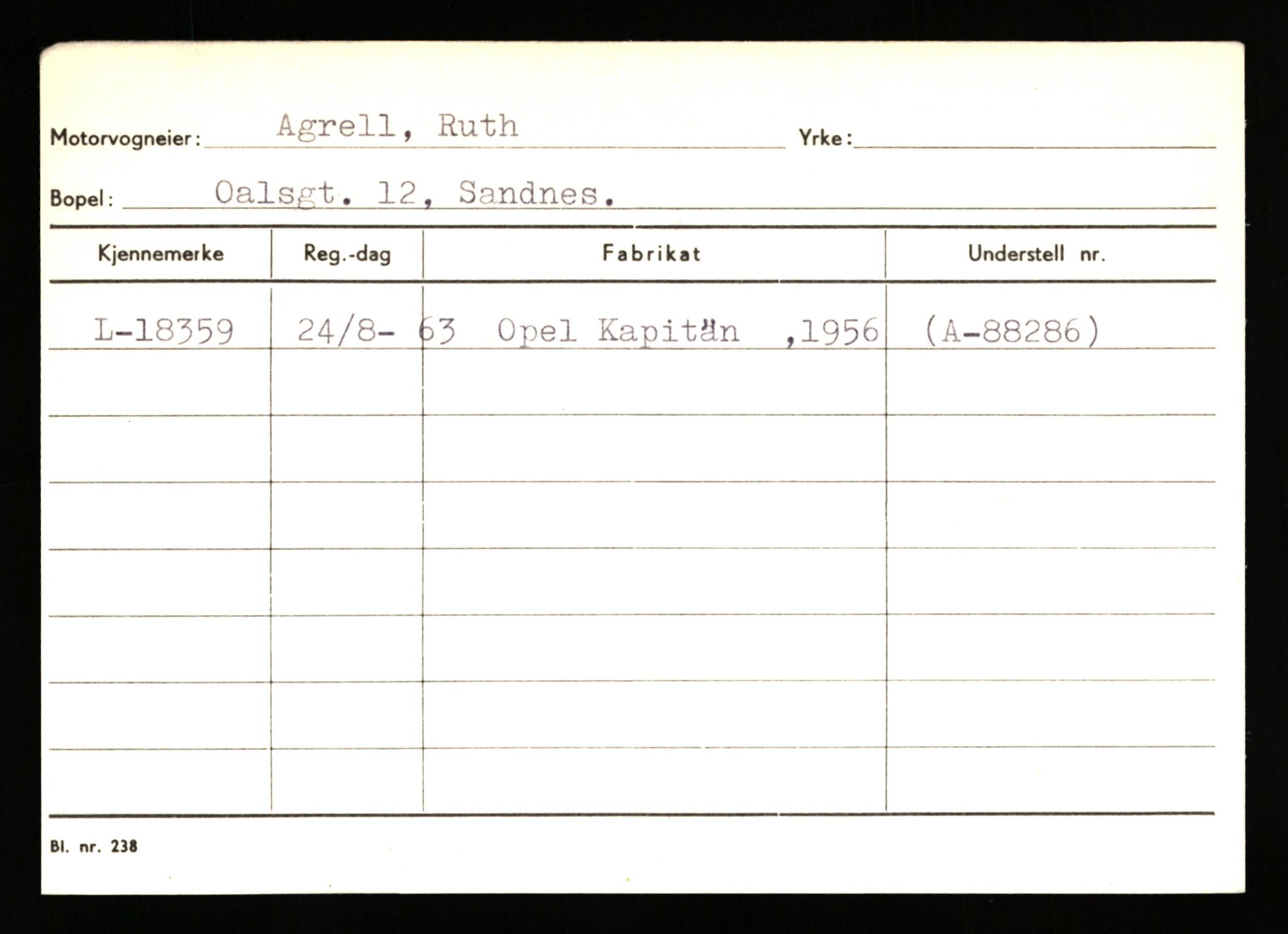 Stavanger trafikkstasjon, SAST/A-101942/0/H/L0001: Abarbanell - Askerud, 1930-1971, p. 229