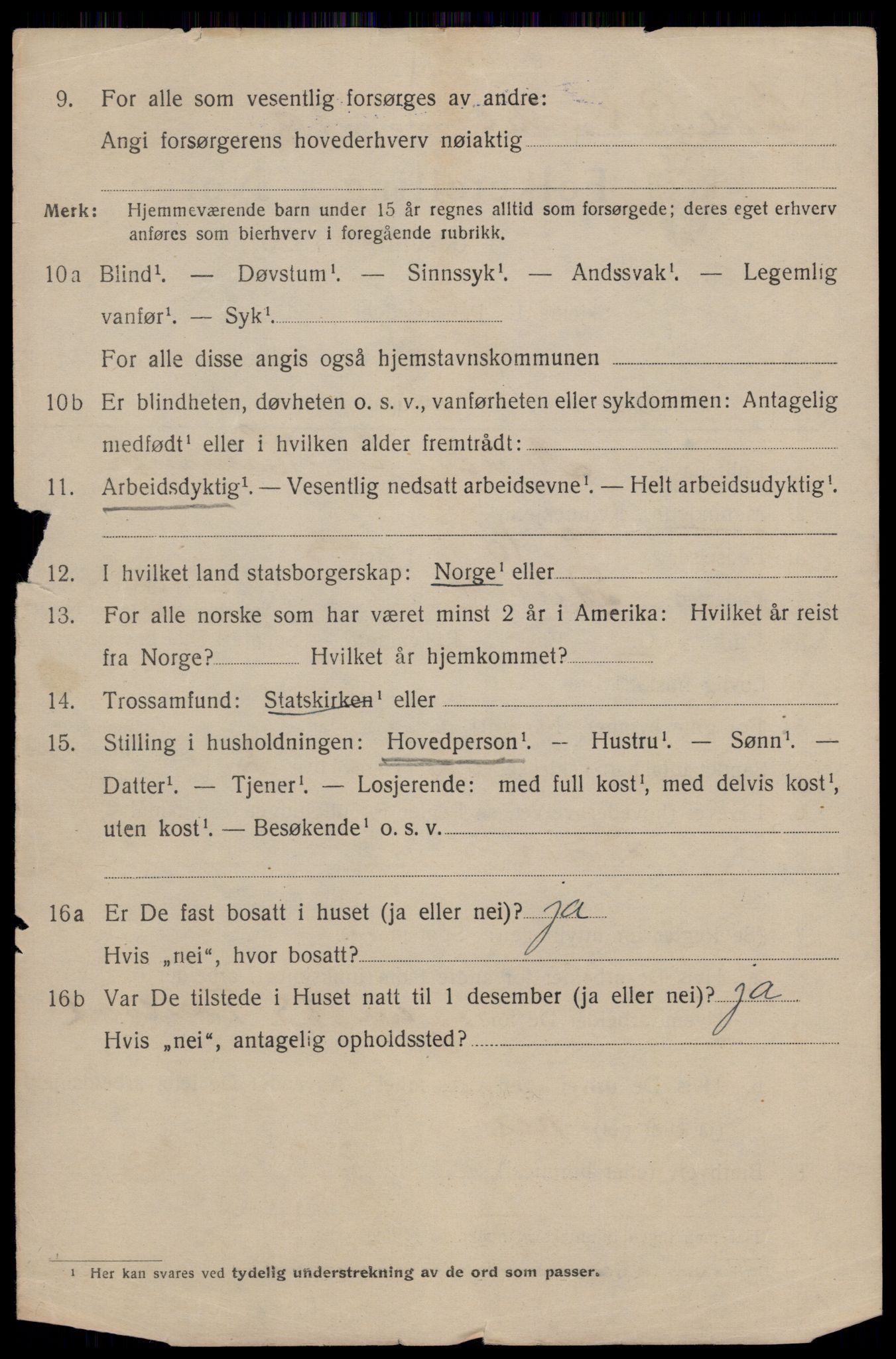 SAT, 1920 census for Trondheim, 1920, p. 82861