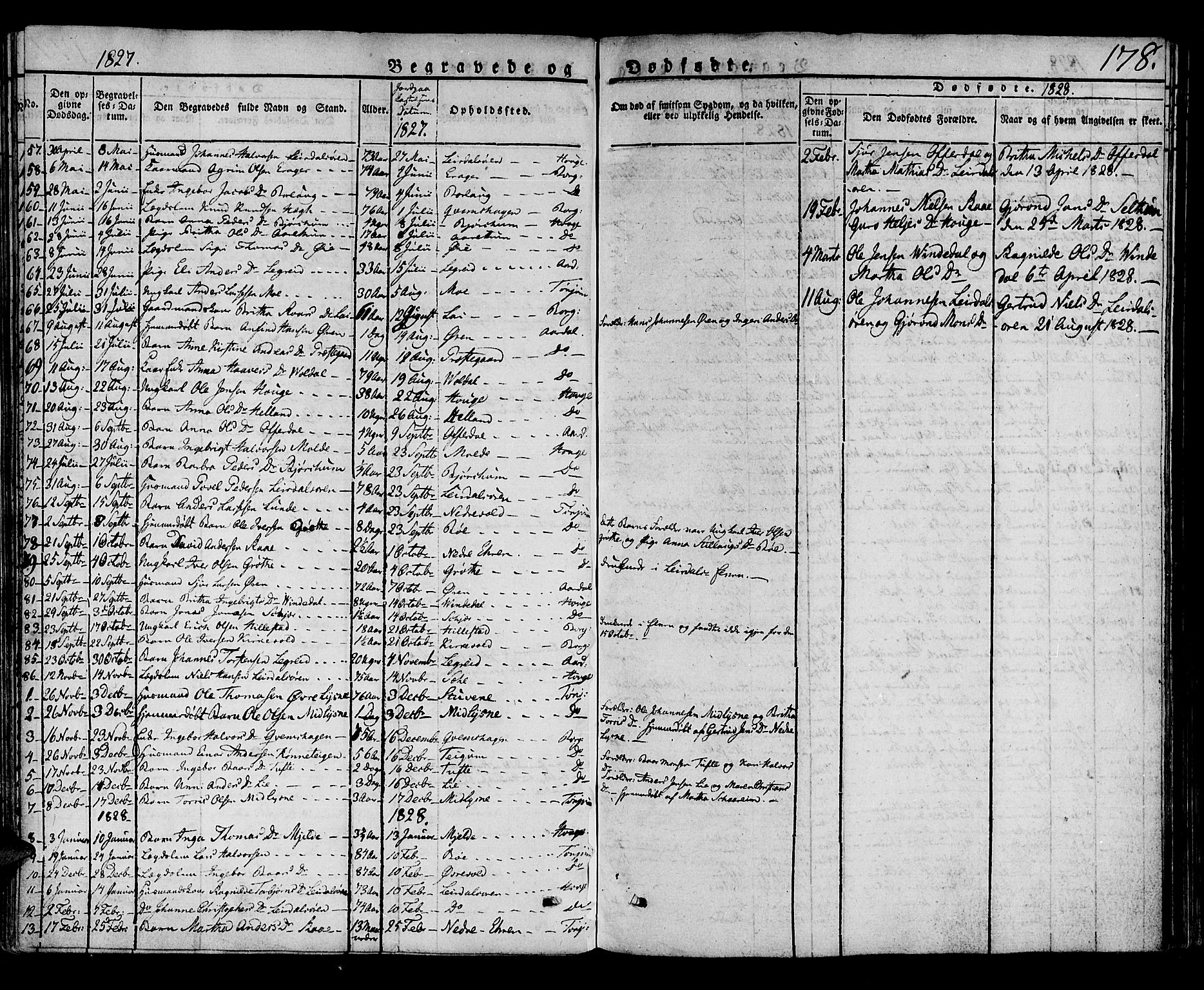 Lærdal sokneprestembete, SAB/A-81201: Parish register (official) no. A 5, 1822-1834, p. 178