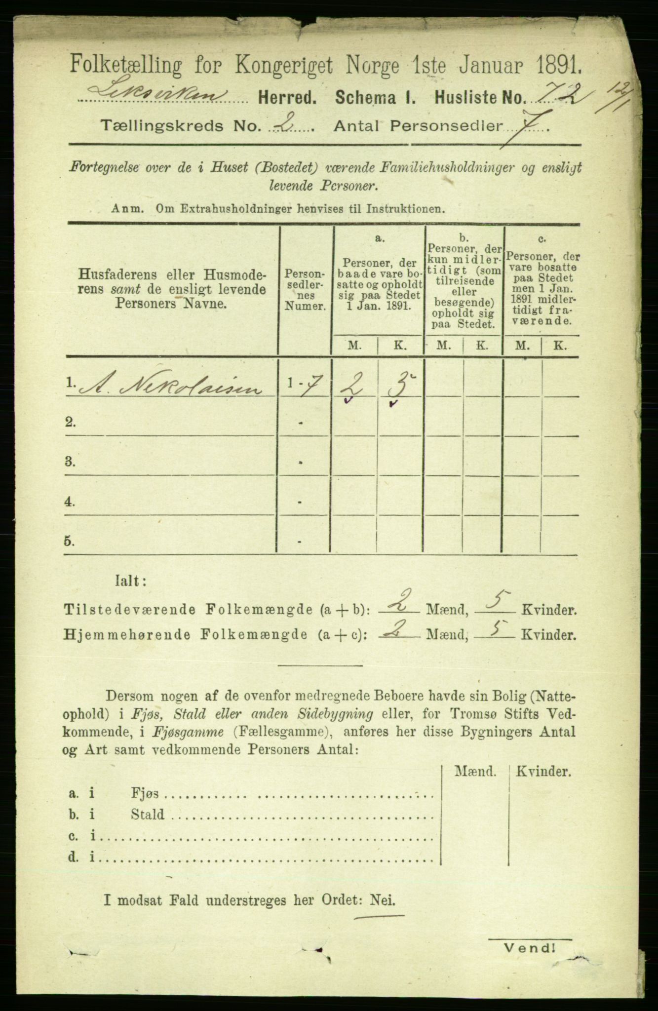 RA, 1891 census for 1718 Leksvik, 1891, p. 673