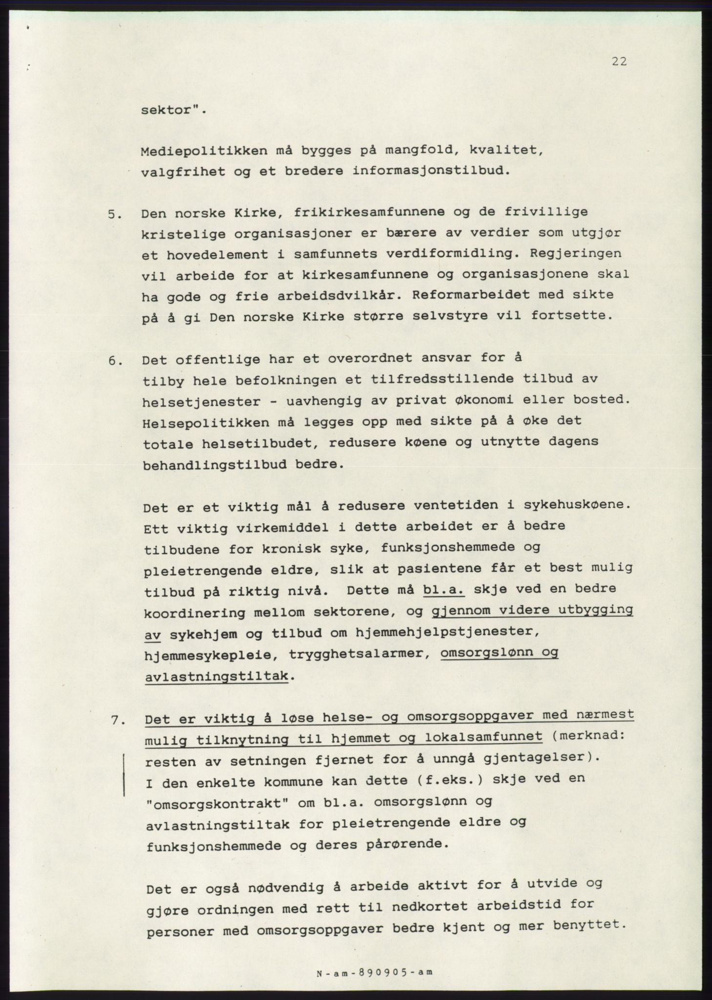 Forhandlingsmøtene 1989 mellom Høyre, KrF og Senterpartiet om dannelse av regjering, AV/RA-PA-0697/A/L0001: Forhandlingsprotokoll med vedlegg, 1989, p. 515