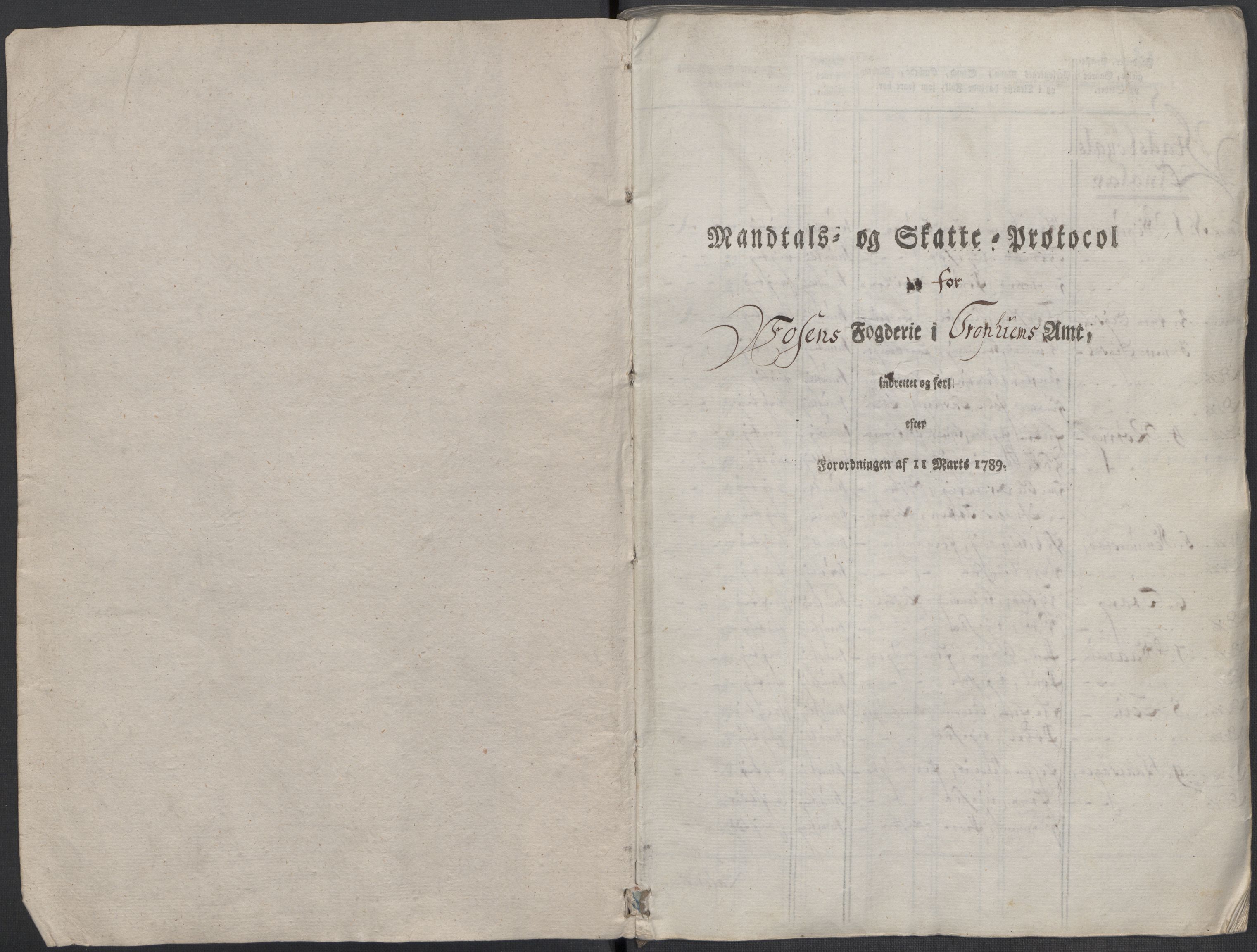 Rentekammeret inntil 1814, Reviderte regnskaper, Mindre regnskaper, AV/RA-EA-4068/Rf/Rfe/L0010: Fosen fogderi, Gudbrandsdalen fogderi, 1789, p. 4