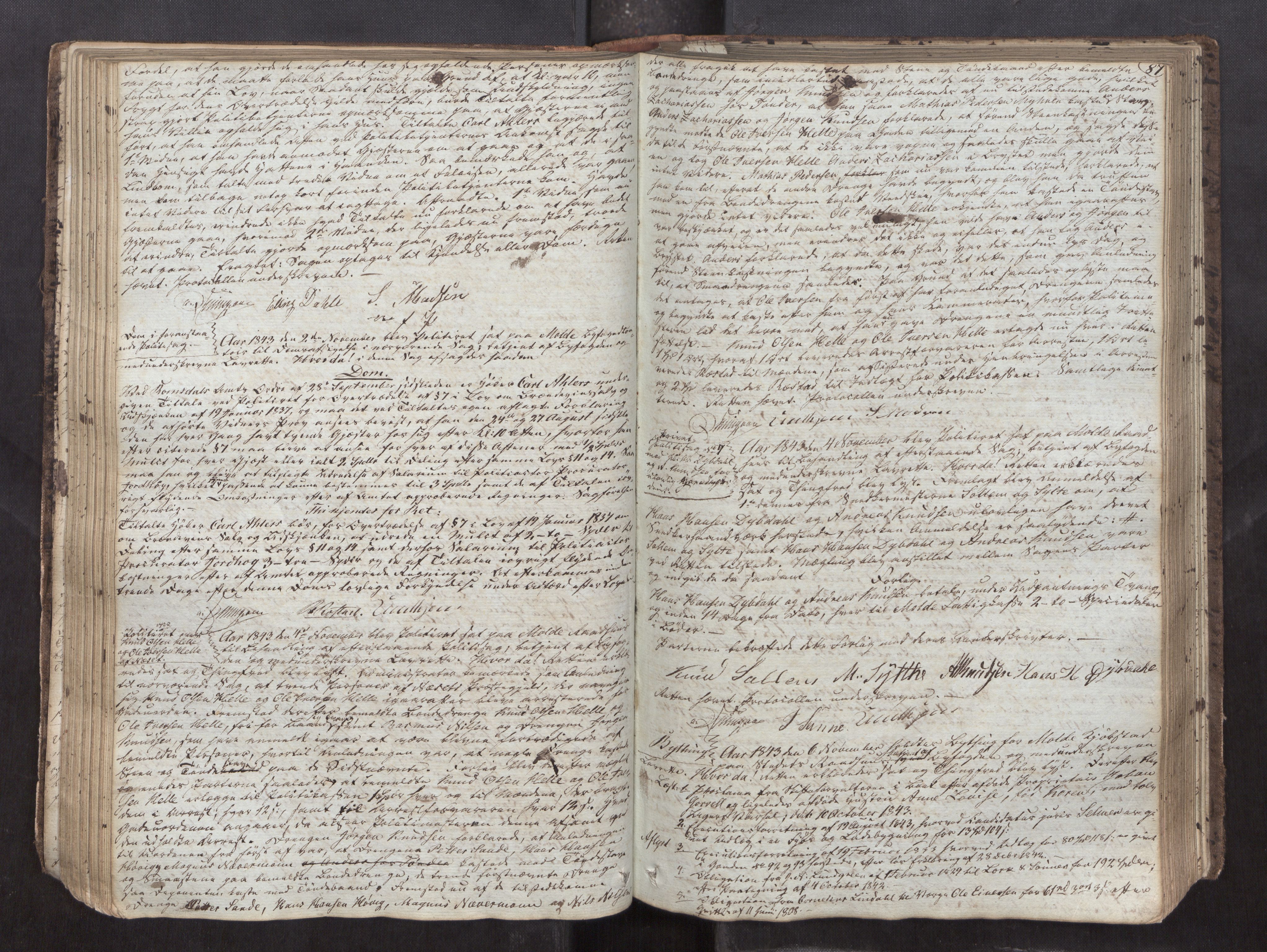 Molde byfogd, AV/SAT-A-0025/1/1A/L0004: Justisprotokoll, 1841-1846, p. 86b-87a