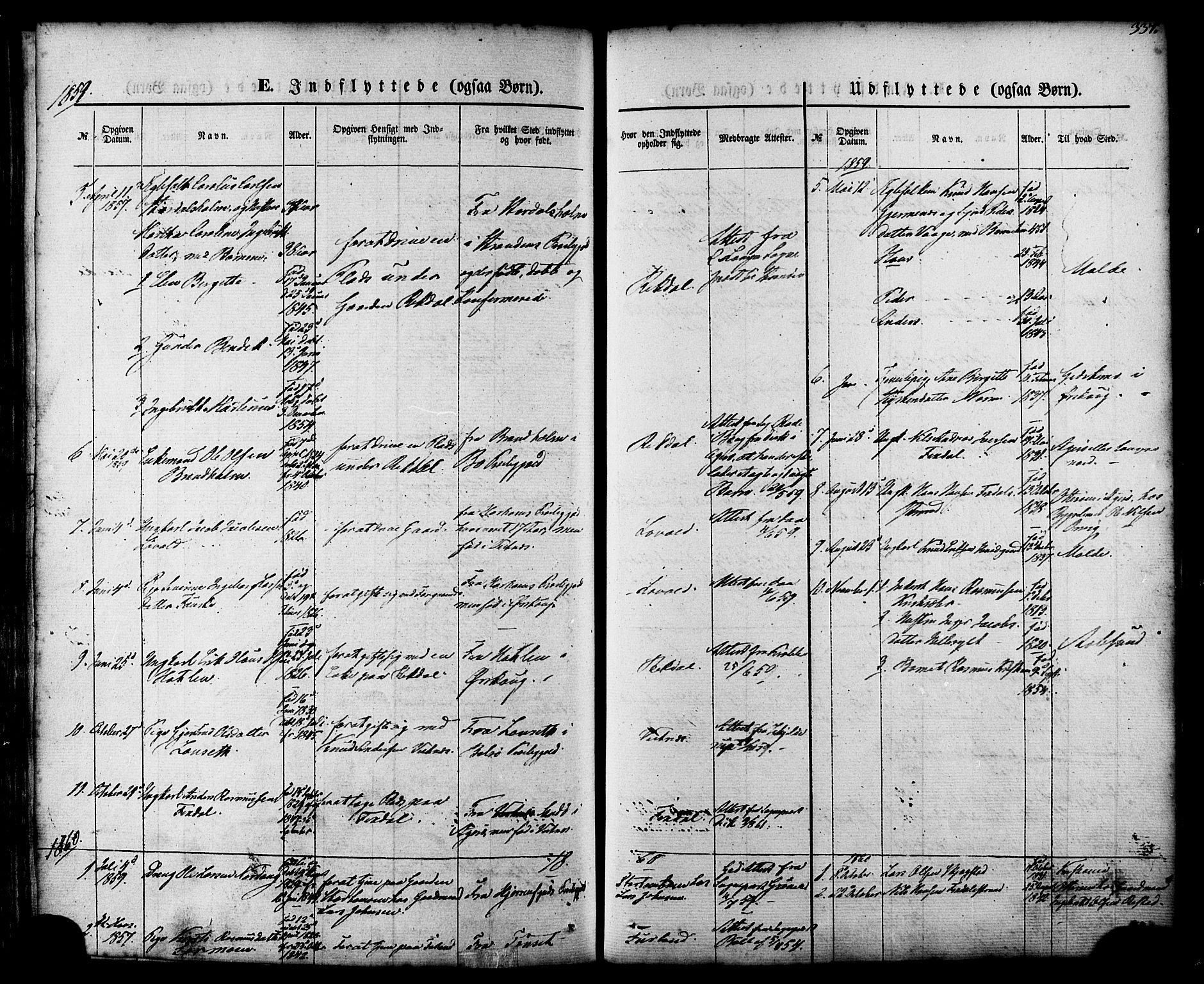 Ministerialprotokoller, klokkerbøker og fødselsregistre - Møre og Romsdal, SAT/A-1454/539/L0529: Parish register (official) no. 539A02, 1848-1872, p. 337