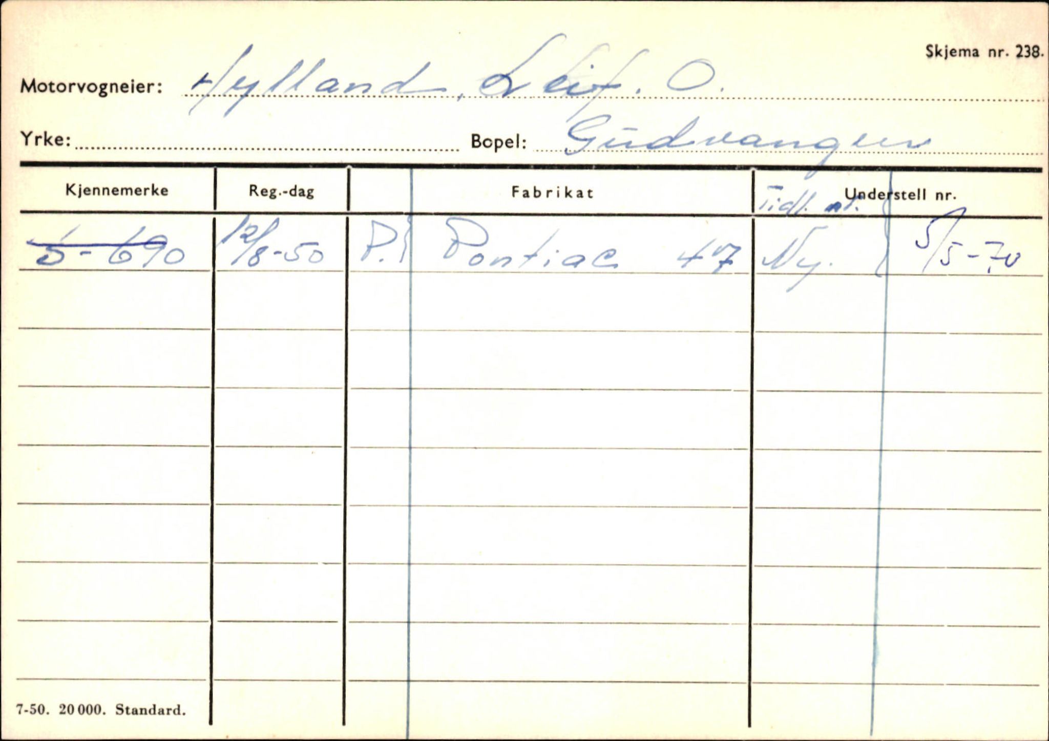 Statens vegvesen, Sogn og Fjordane vegkontor, AV/SAB-A-5301/4/F/L0125: Eigarregister Sogndal V-Å. Aurland A-Å. Fjaler A-N, 1945-1975, p. 739