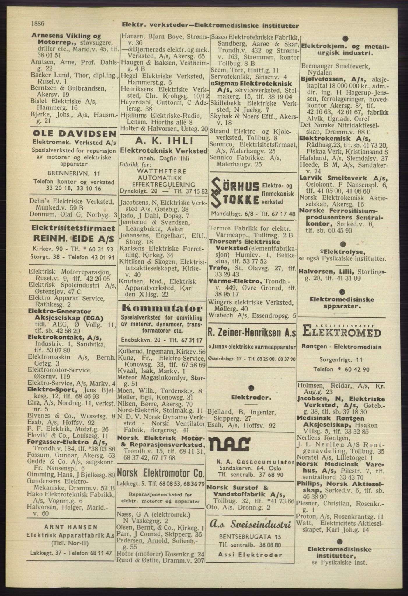 Kristiania/Oslo adressebok, PUBL/-, 1960-1961, p. 1886