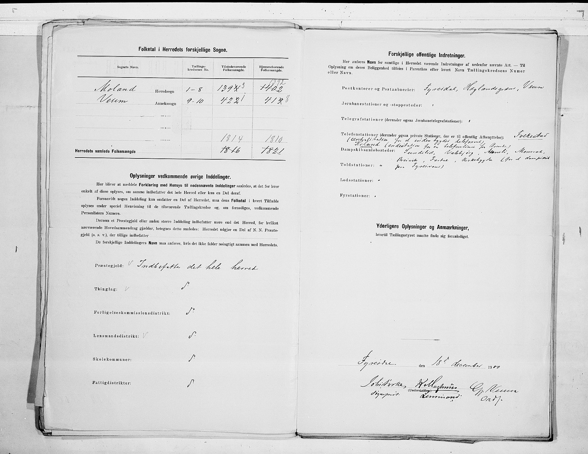 RA, 1900 census for Fyresdal, 1900, p. 3