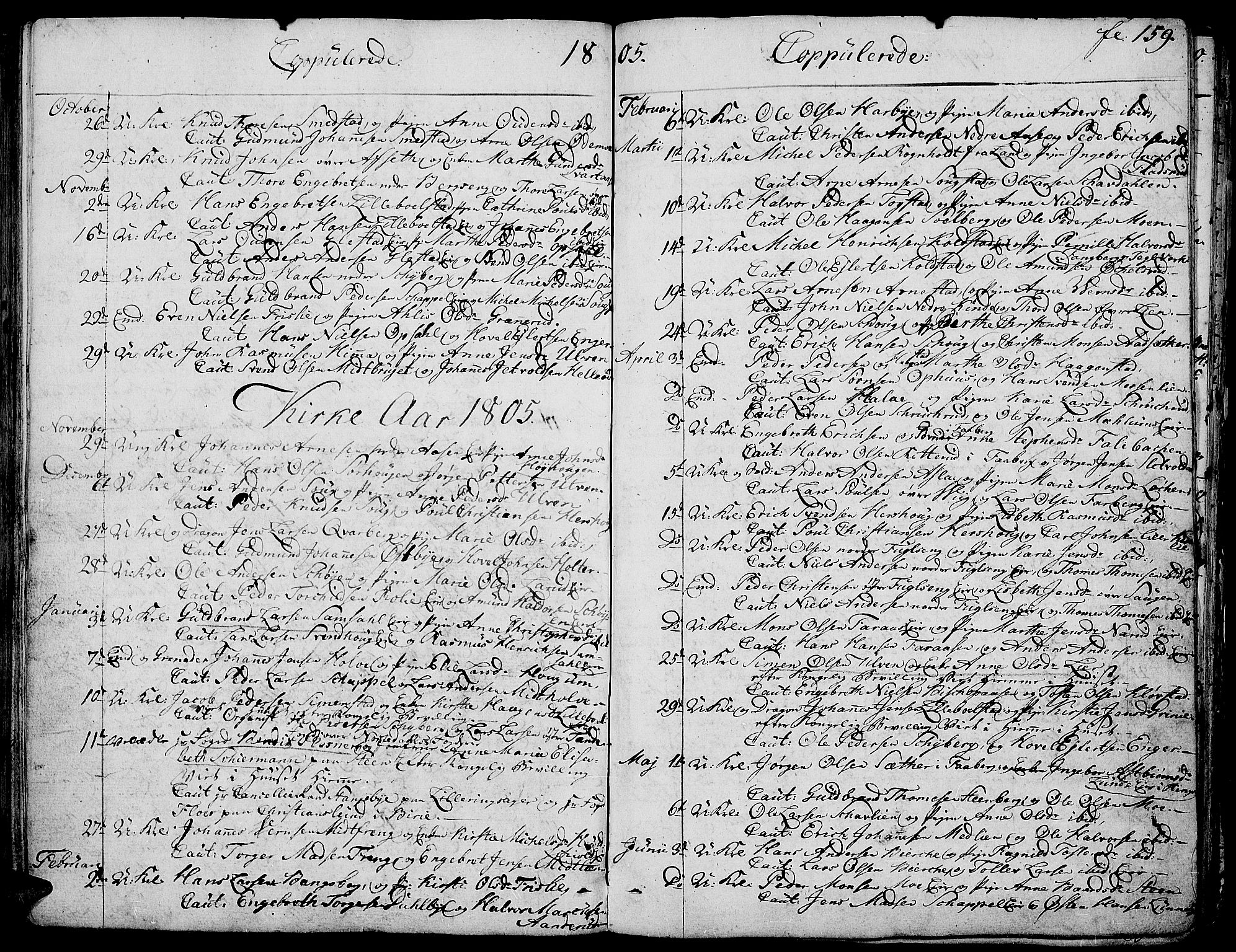 Ringsaker prestekontor, AV/SAH-PREST-014/K/Ka/L0004: Parish register (official) no. 4, 1799-1814, p. 159