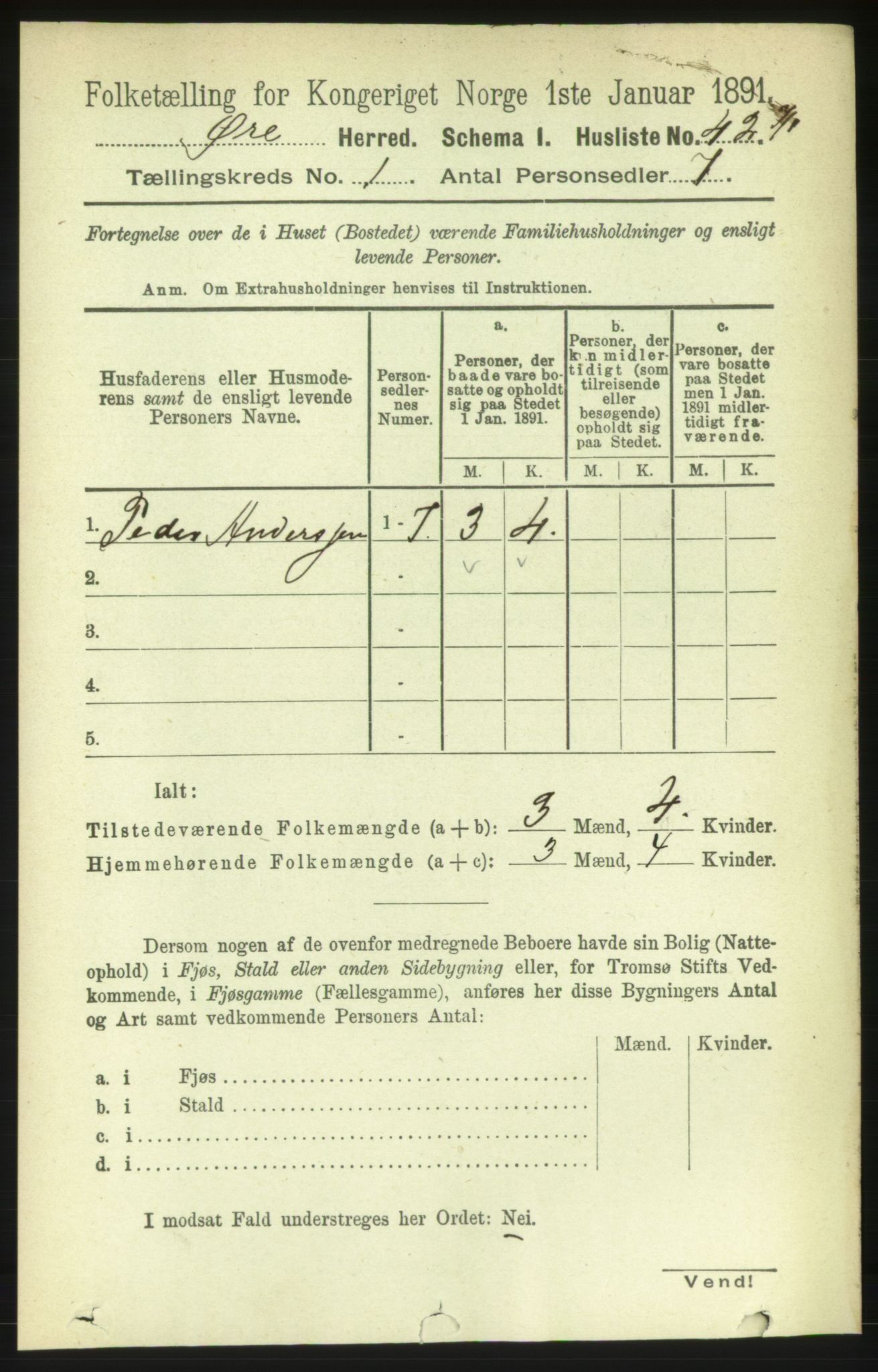 RA, 1891 census for 1558 Øre, 1891, p. 59