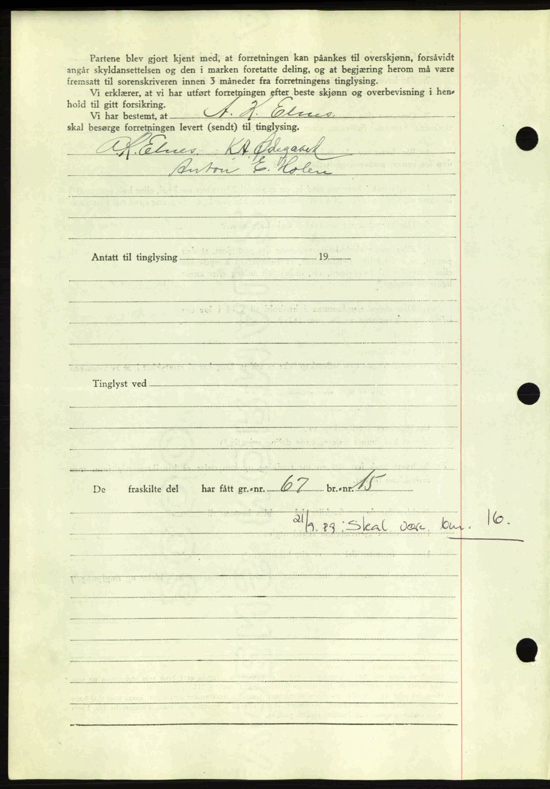 Romsdal sorenskriveri, AV/SAT-A-4149/1/2/2C: Mortgage book no. A10, 1941-1941, Diary no: : 1556/1941