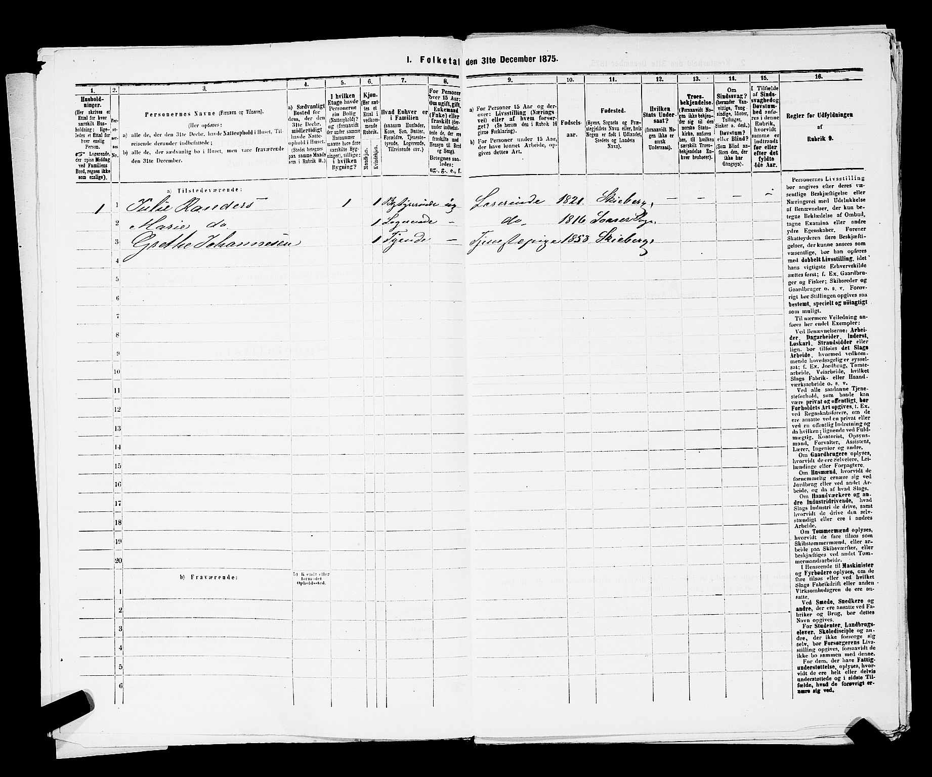 RA, 1875 census for 0102P Sarpsborg, 1875, p. 144